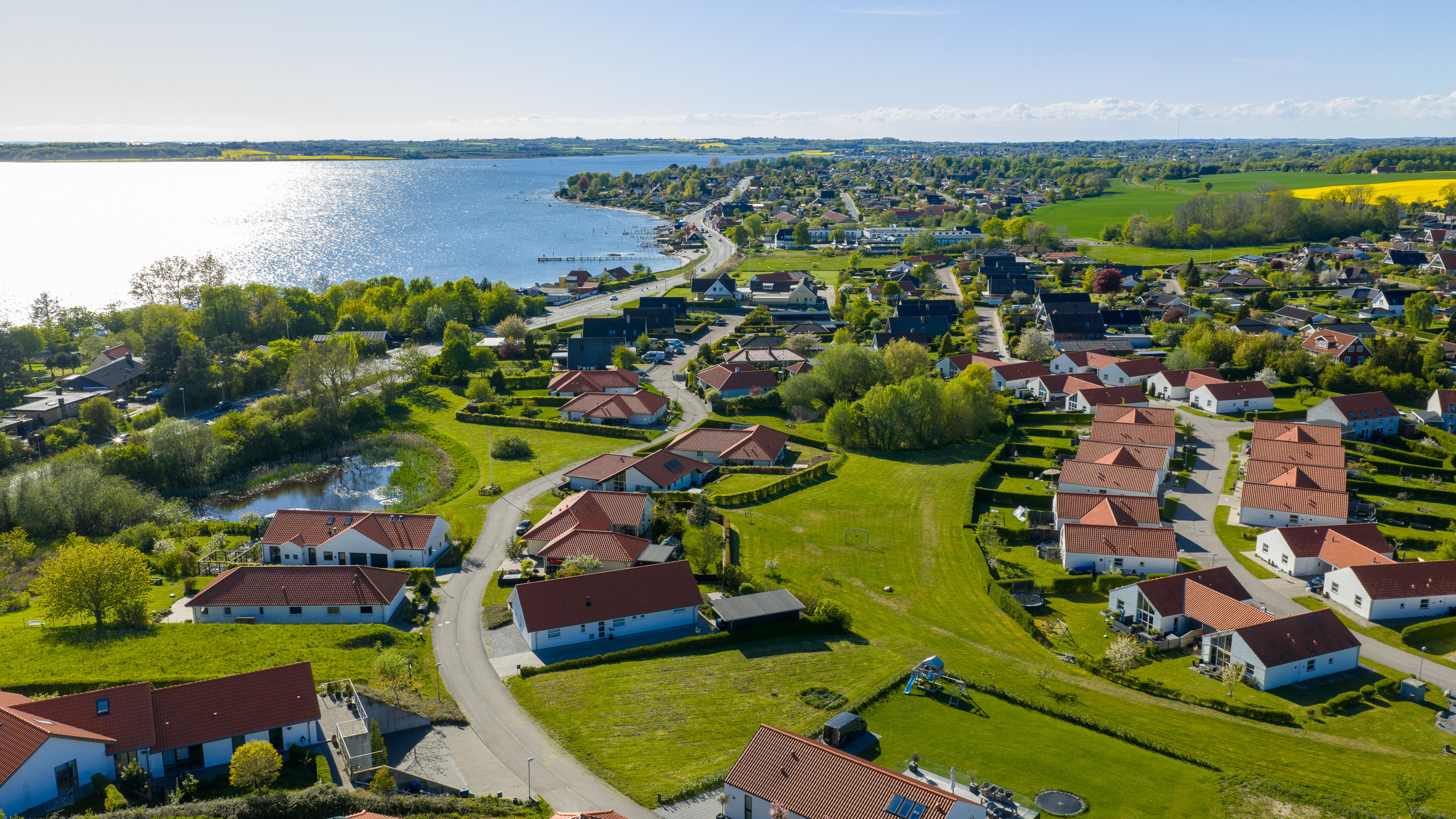 Fremhævet luftfoto billede i fuldskærmstilstand. Billede af Strandgårdsparken 76, 5600 Faaborg