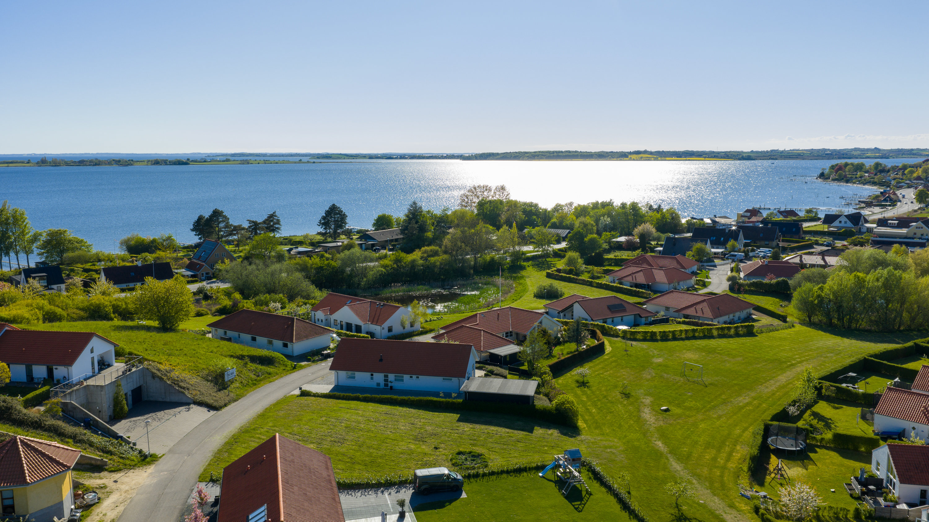 Fremhævet luftfoto billede i fuldskærmstilstand. Billede af Strandgårdsparken 76, 5600 Faaborg