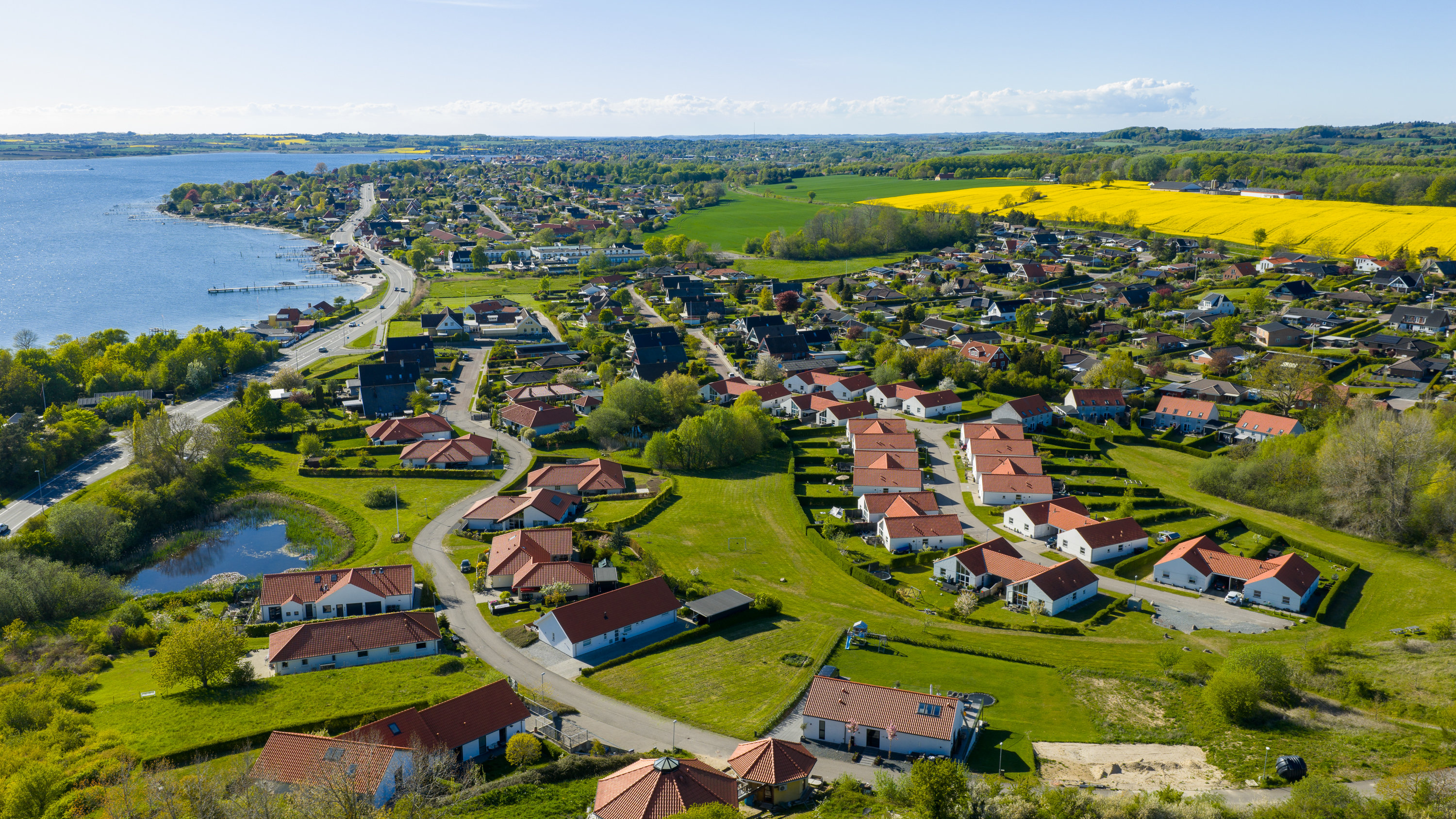 Fremhævet luftfoto billede i fuldskærmstilstand. Billede af Strandgårdsparken 76, 5600 Faaborg