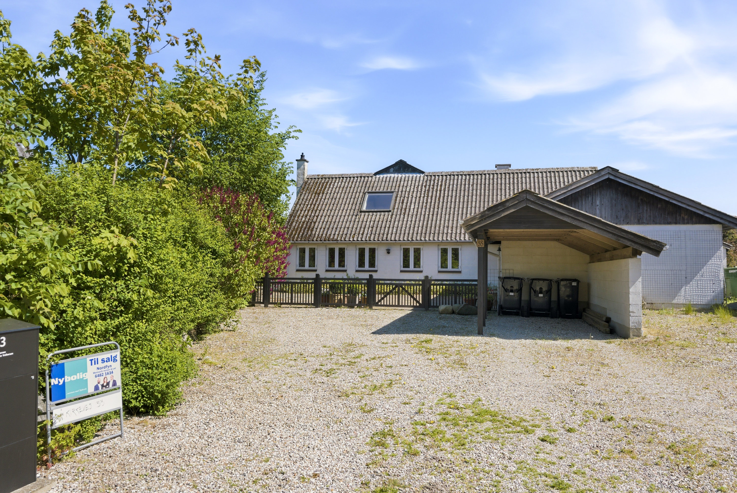 Fremhævet facade billede i fuldskærmstilstand. Billede af Kirkevej 33, Nr Højrup, 5450 Otterup