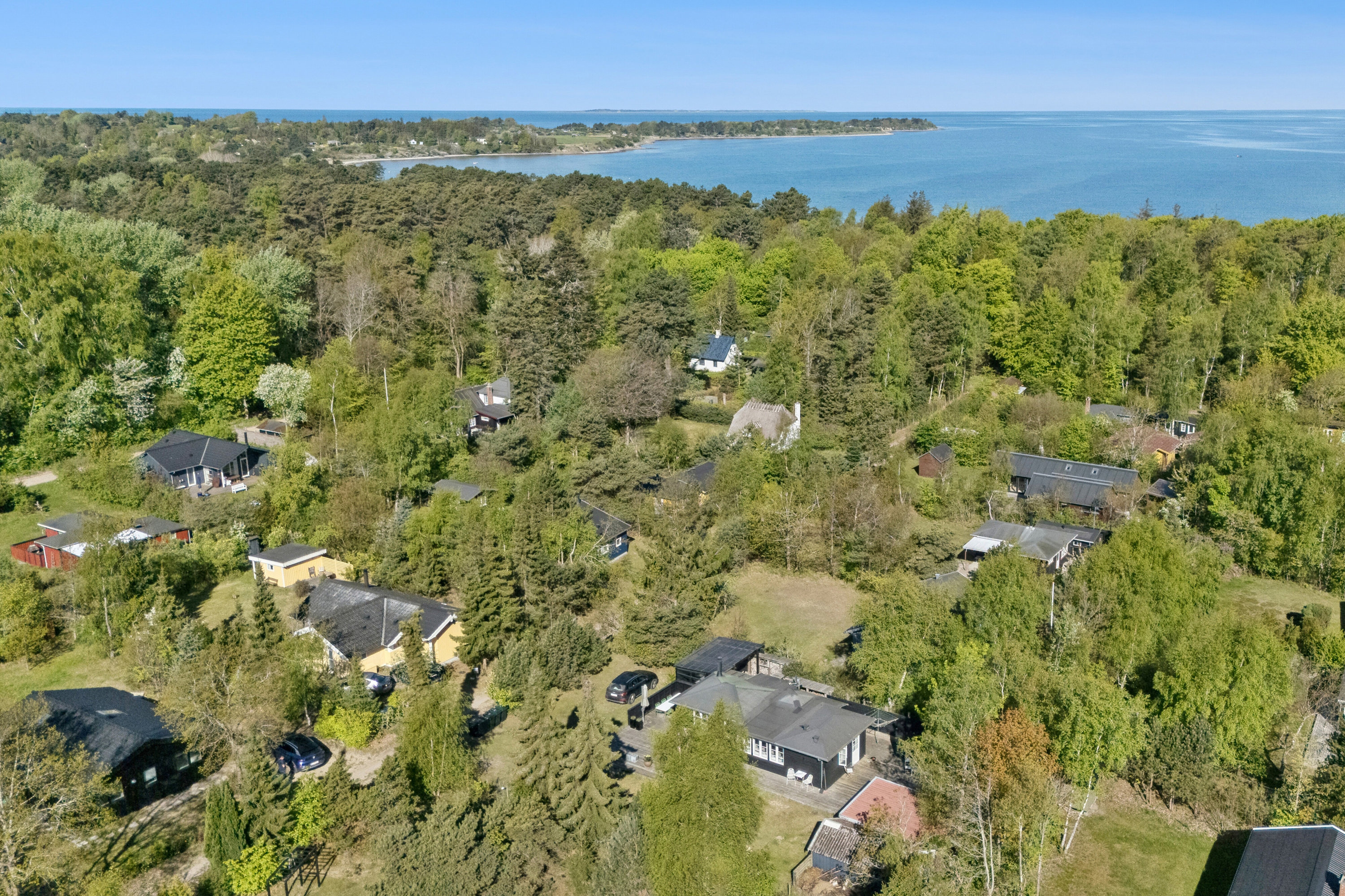 Fremhævet luftfoto billede i fuldskærmstilstand. Billede af Snerleager 10, Ordrup, 4540 Fårevejle