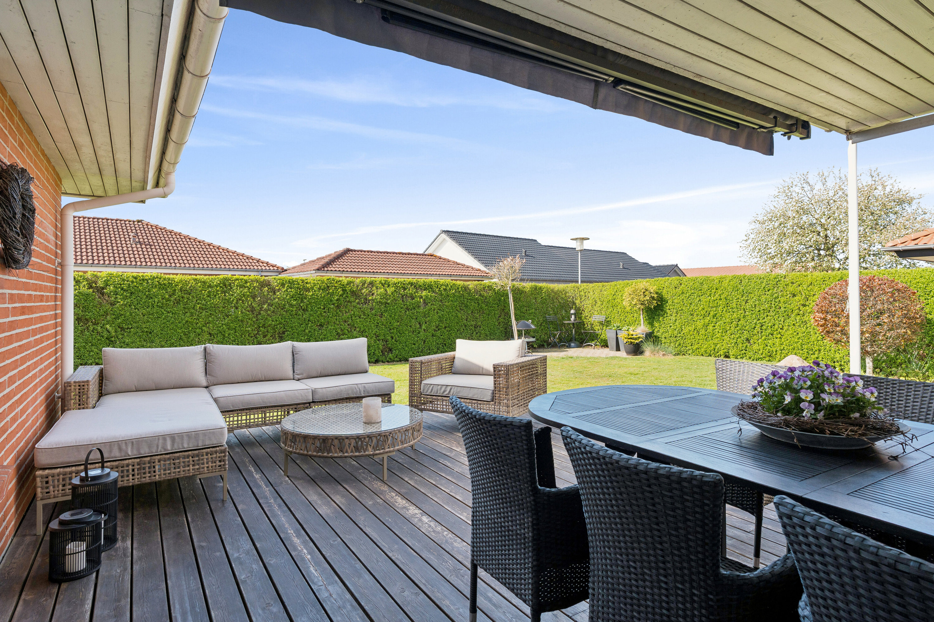 Fremhævet terrasse billede i fuldskærmstilstand. Billede af Søndervold 307, 7200 Grindsted