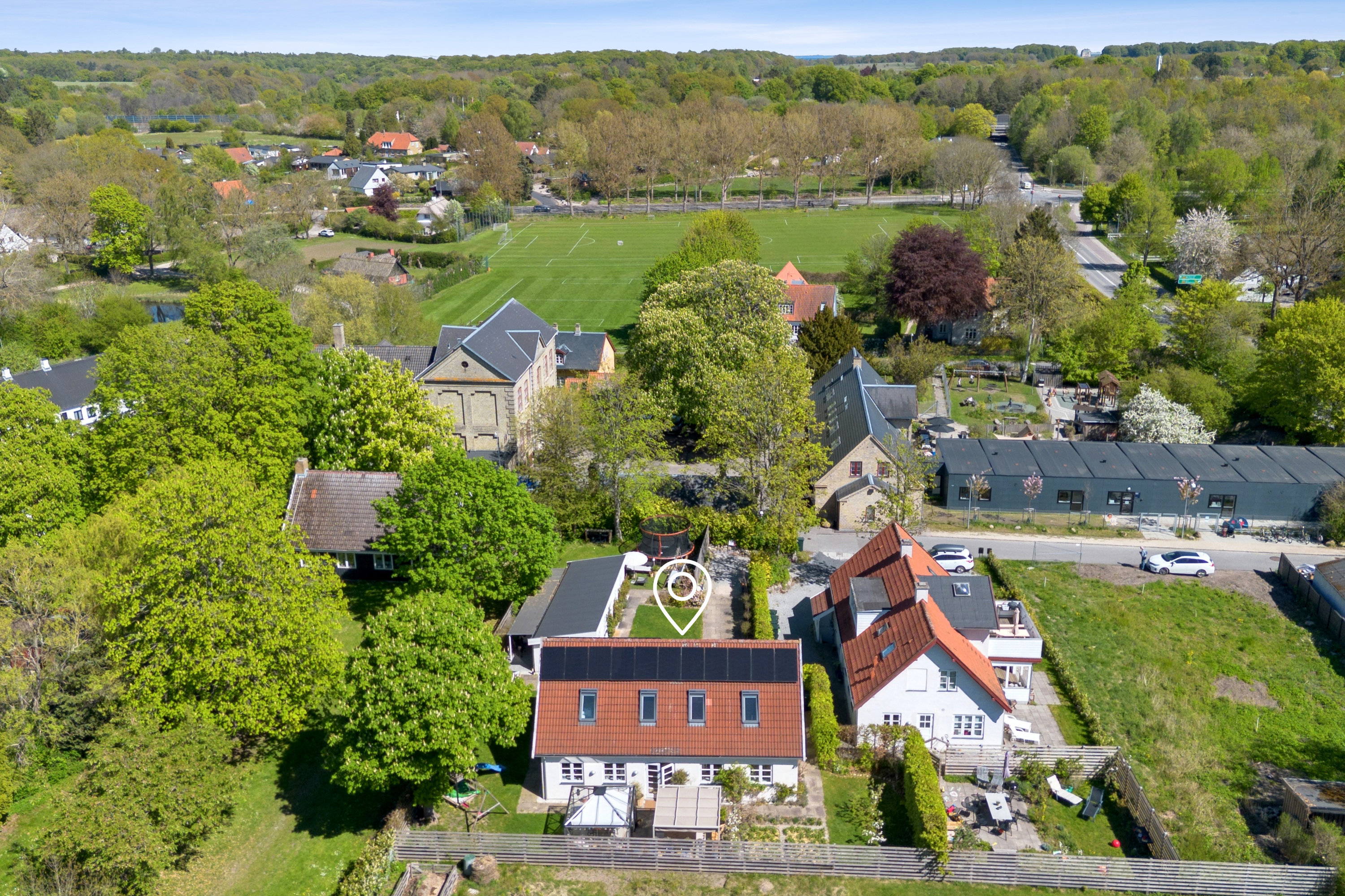 Fremhævet luftfoto billede i fuldskærmstilstand. Billede af Lundtofte Skolestr. 5, 2800 Kongens Lyngby