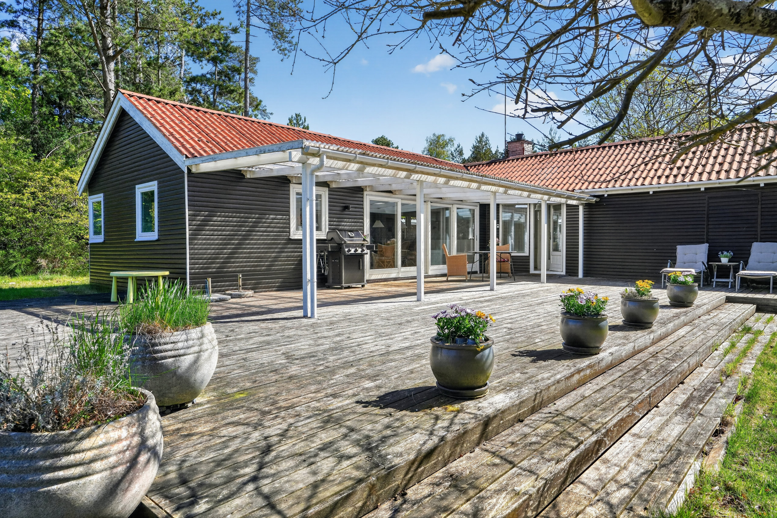 Fremhævet terrasse billede i fuldskærmstilstand. Billede af Peter Andersensvej 18, Ebbeløkke, 4500 Nykøbing Sj