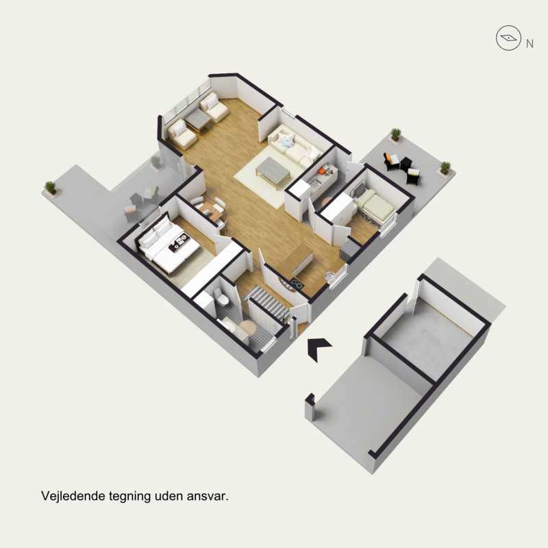 Plantegninger billede af Vester Alle 7C, 6600 Vejen