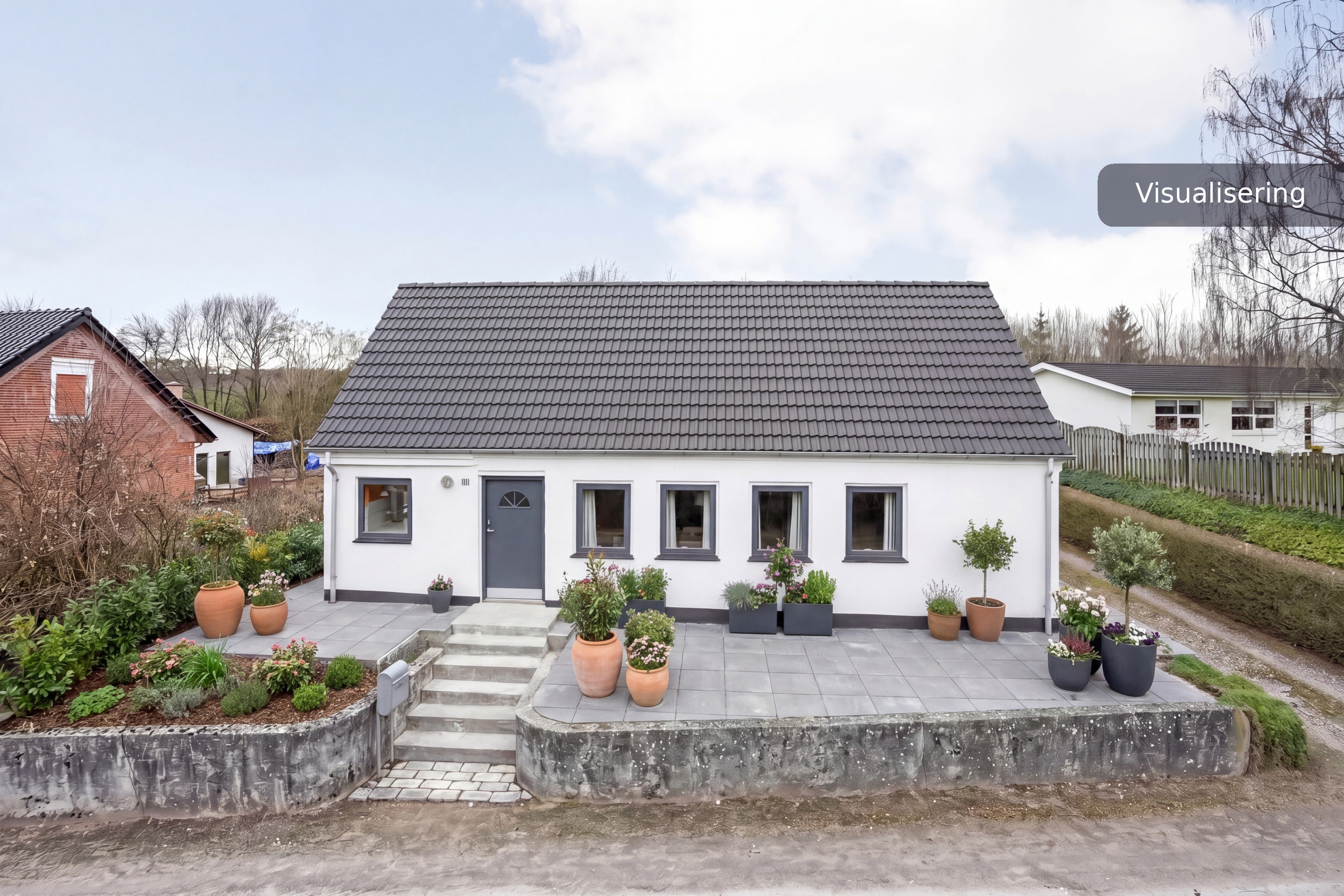 Fremhævet facade billede i fuldskærmstilstand. Billede af Krengerupvej 117, Nårup, 5690 Tommerup