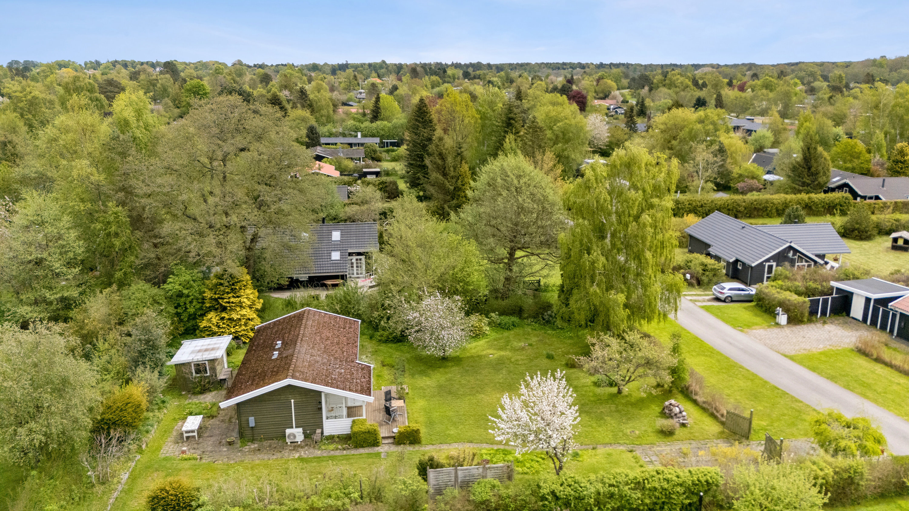 Fremhævet luftfoto billede i fuldskærmstilstand. Billede af Sneppevej 57, 3120 Dronningmølle