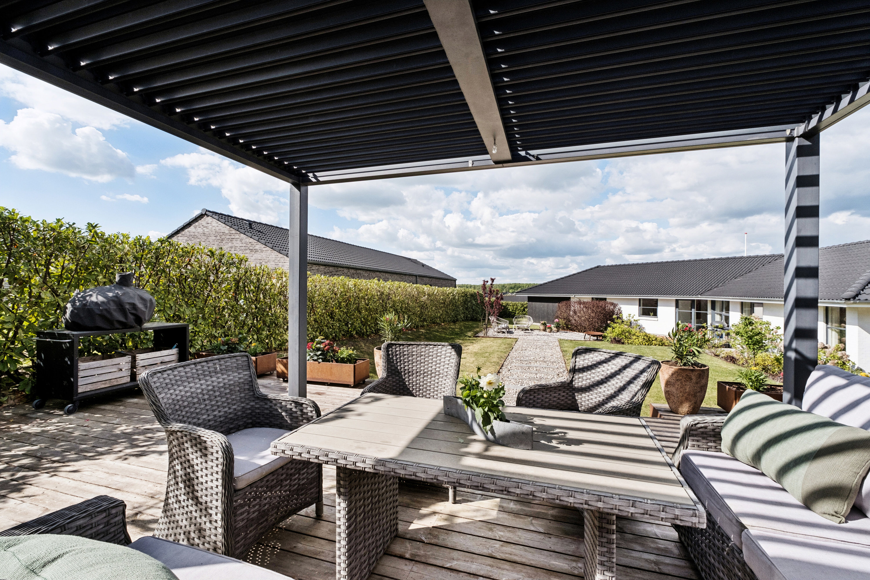 Fremhævet overdækket terrasse billede i fuldskærmstilstand. Billede af Halfdan Rasmussens Vej 114, 4700 Næstved