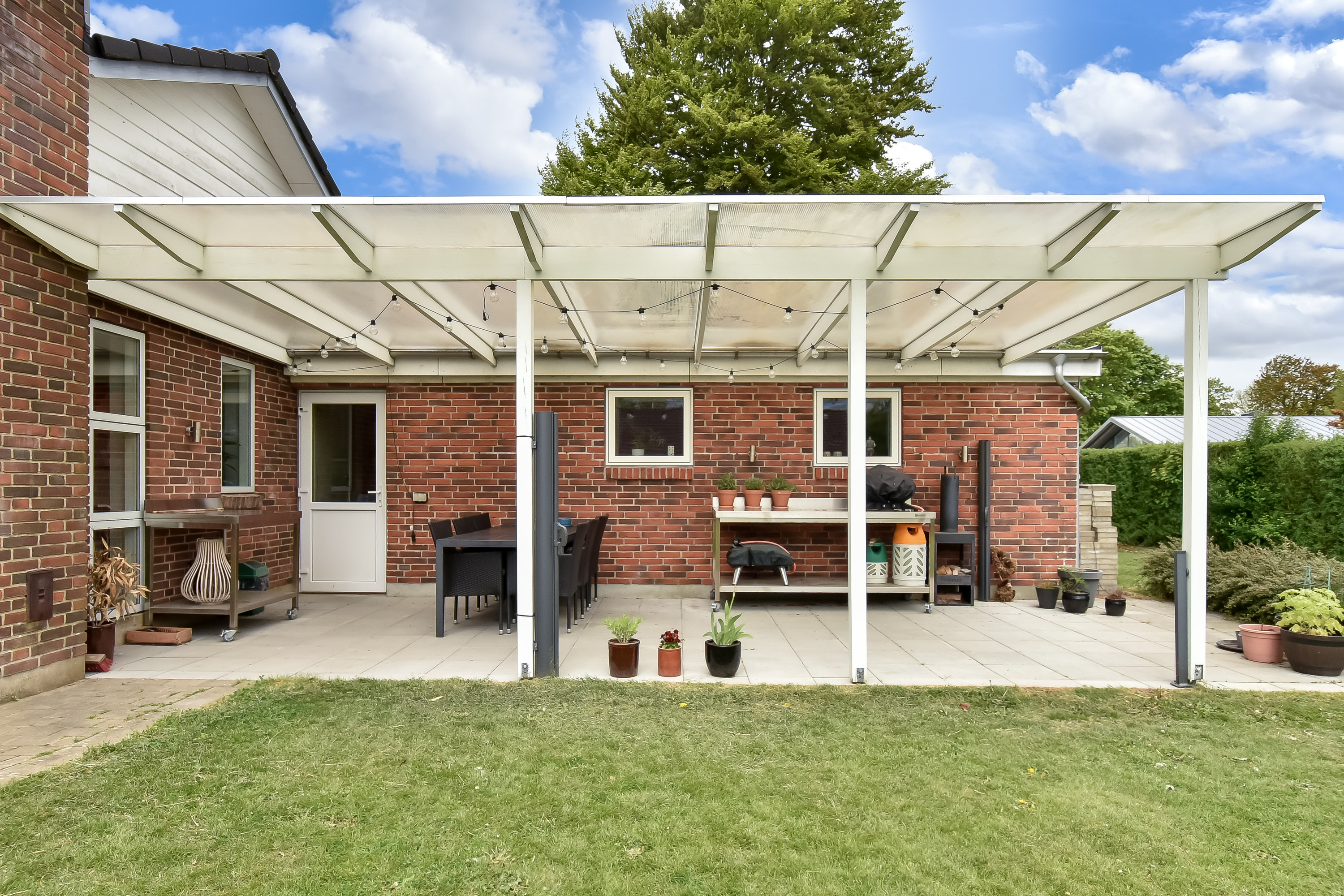 Fremhævet overdækket terrasse billede i fuldskærmstilstand. Billede af Toftbjerg 27, Snejbjerg, 7400 Herning