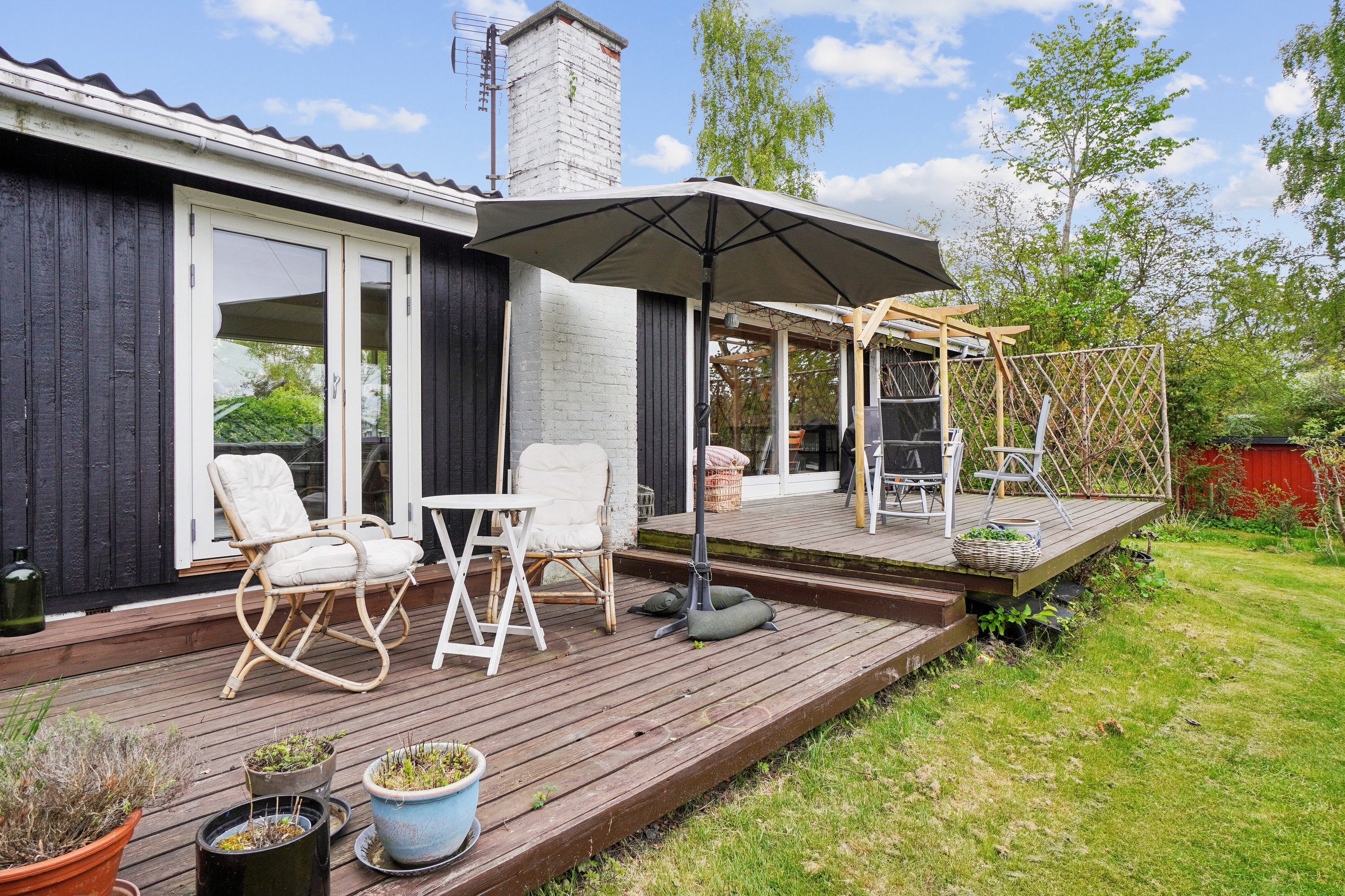 Fremhævet terrasse billede i fuldskærmstilstand. Billede af Anna Borgsvej 7, Evetofte, 3370 Melby