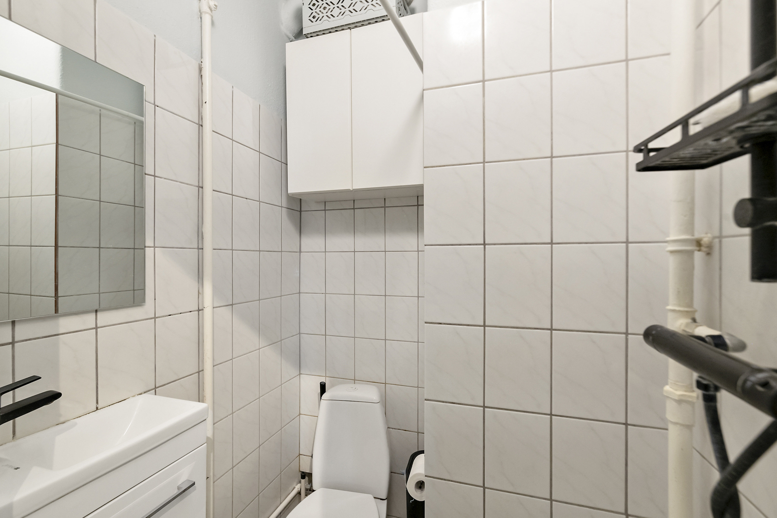 Fremhævet badeværelse billede i fuldskærmstilstand. Billede af Ivar Huitfeldts Gade 27, st.. th., Trøjborg, 8200 Aarhus N