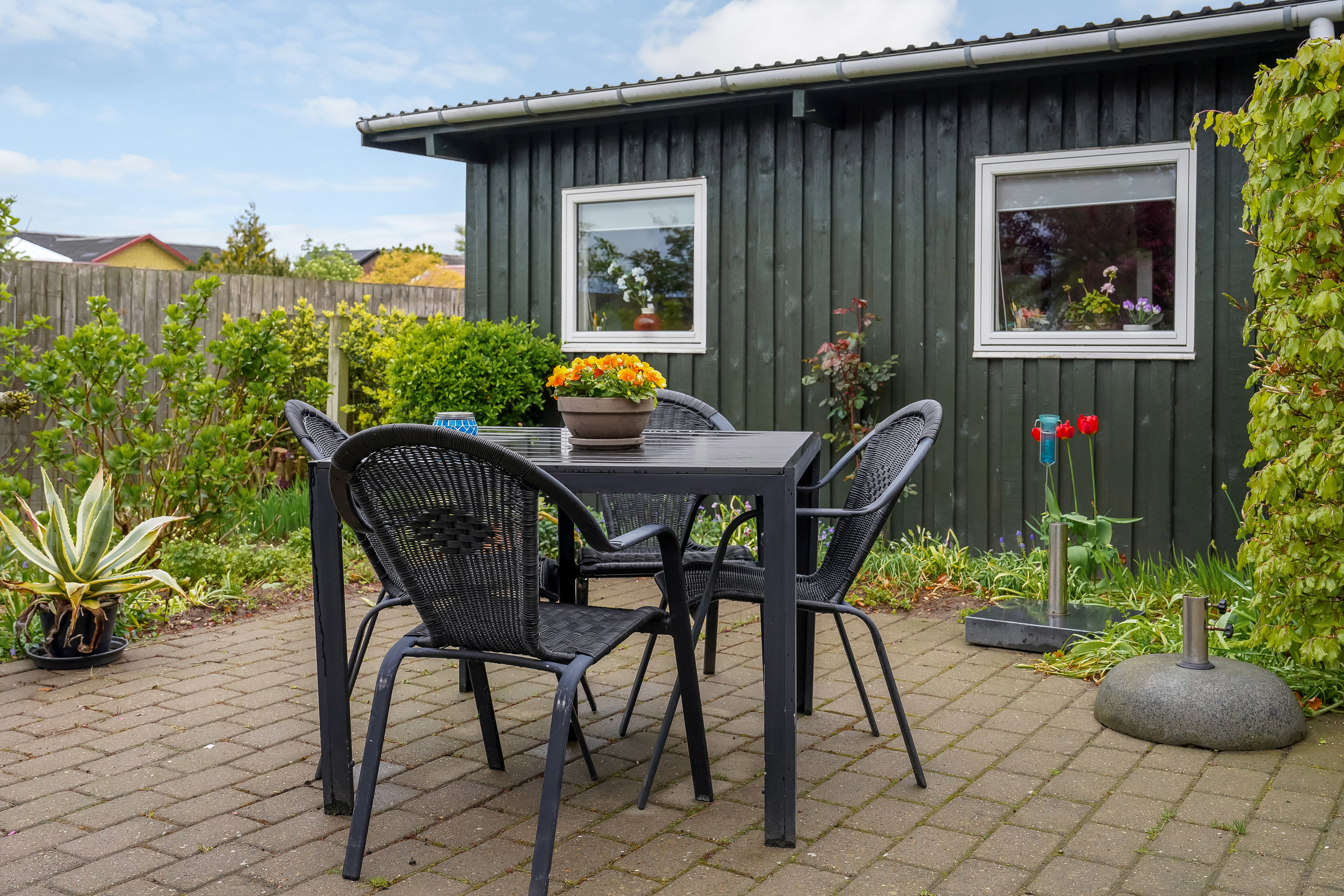 Fremhævet terrasse billede i fuldskærmstilstand. Billede af Møllebakken 44, Strib, 5500 Middelfart