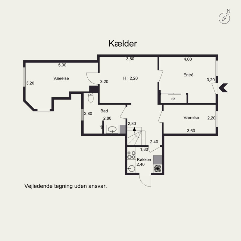 Plantegninger billede af Hunderupvej 21A, st.. th., 5000 Odense C