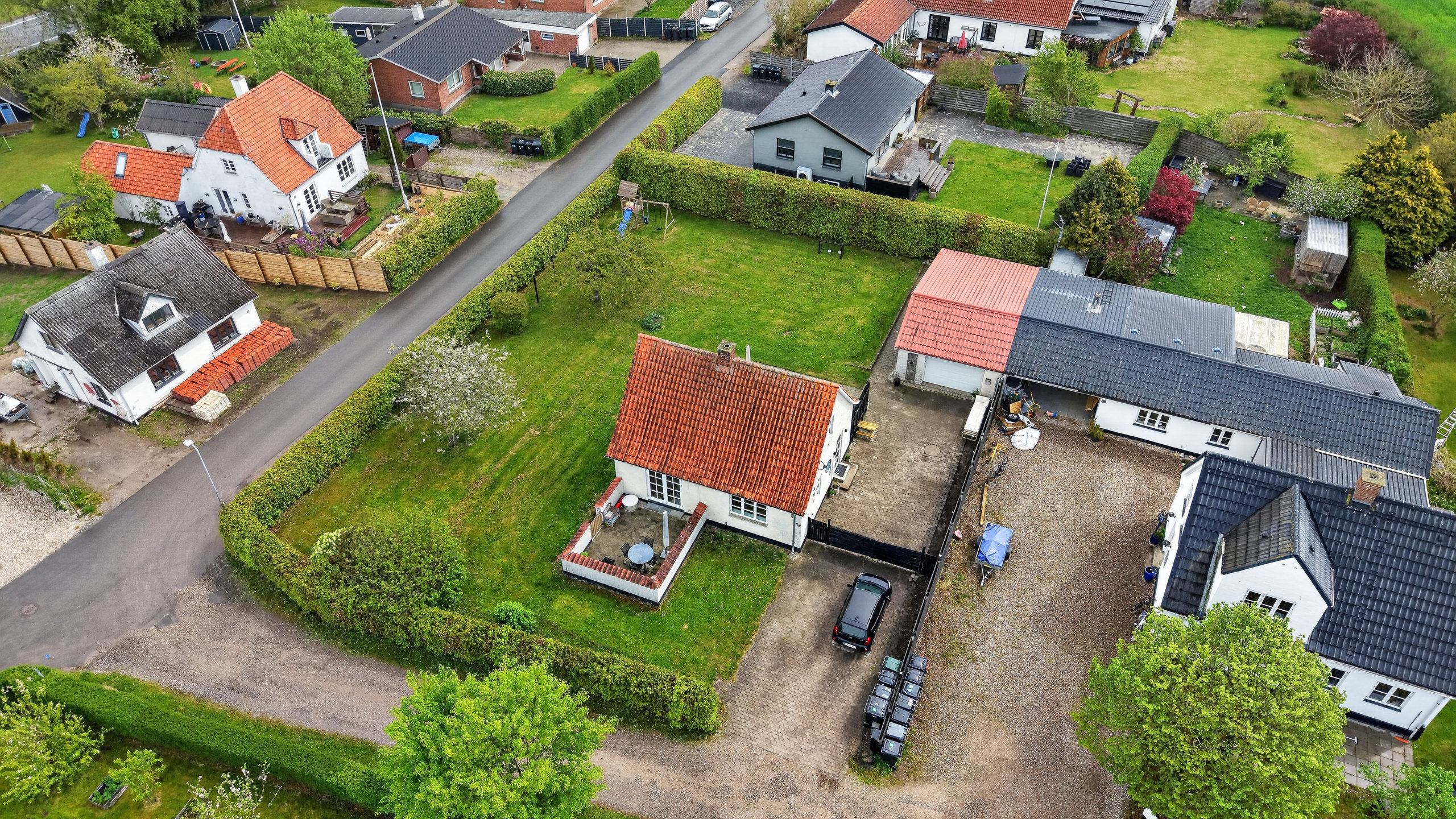 Fremhævet luftfoto billede i fuldskærmstilstand. Billede af Gammelbrovej 12, 4300 Holbæk