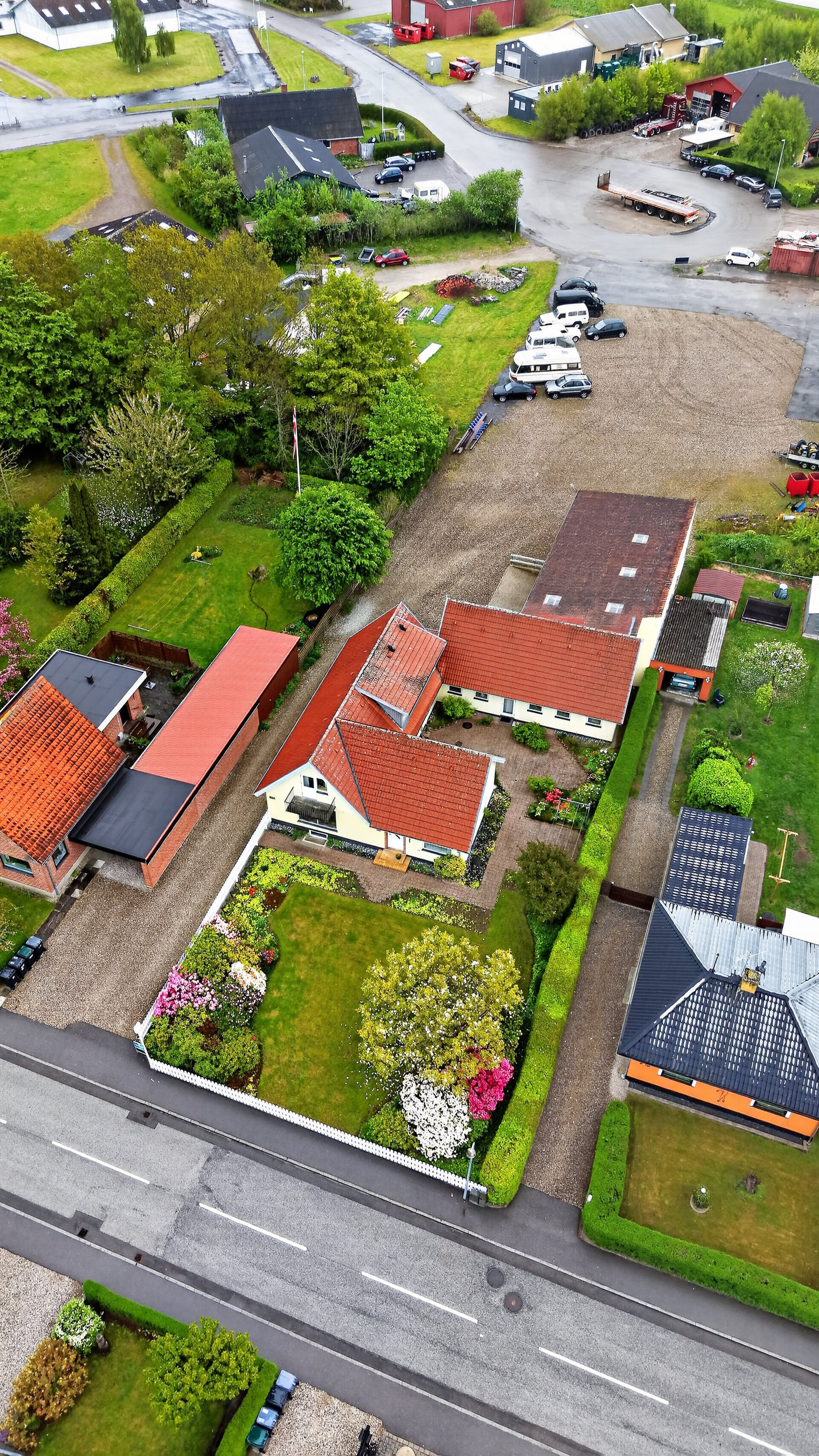 Fremhævet luftfoto billede i fuldskærmstilstand. Billede af Bygaden 80, 4370 Store Merløse