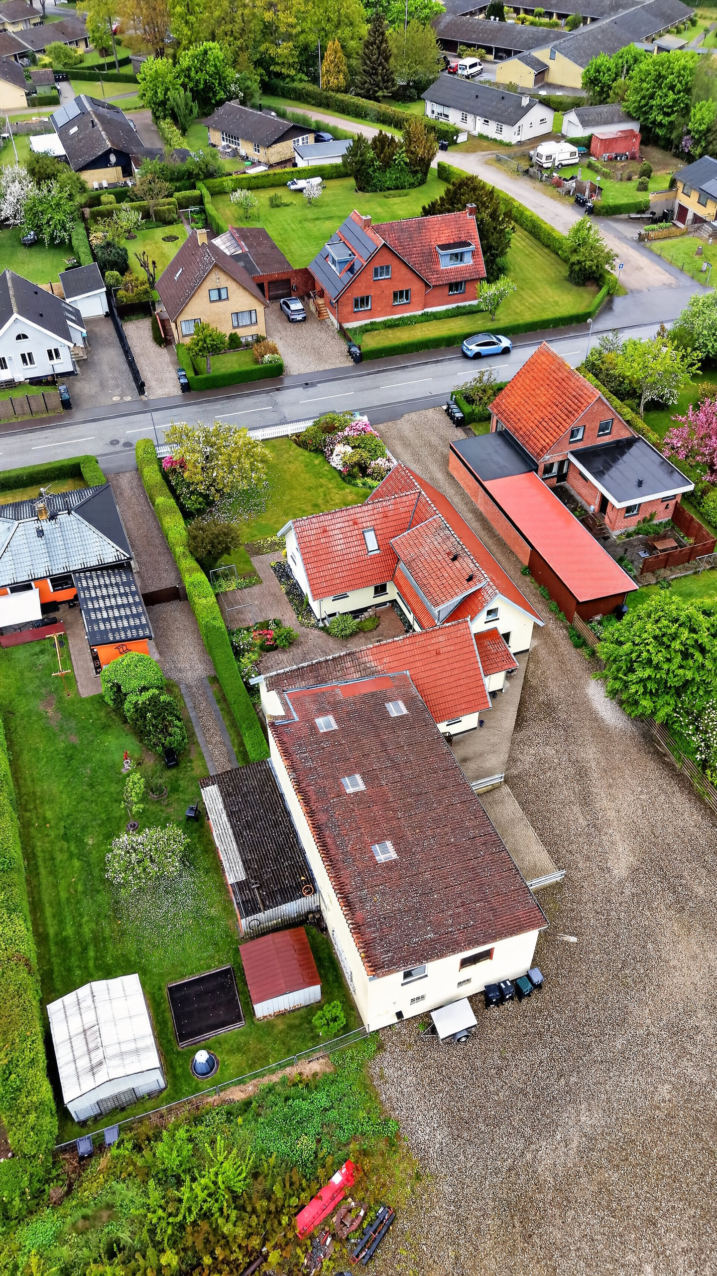 Fremhævet luftfoto billede i fuldskærmstilstand. Billede af Bygaden 80, 4370 Store Merløse