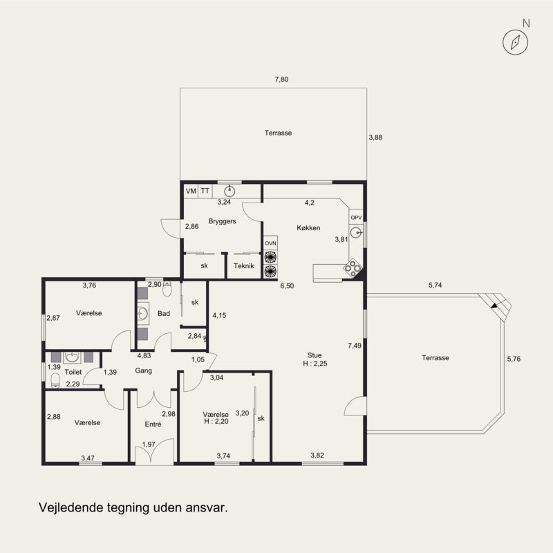 Plantegninger billede af Gl Skolevej 23, Varnæs, 6200 Aabenraa