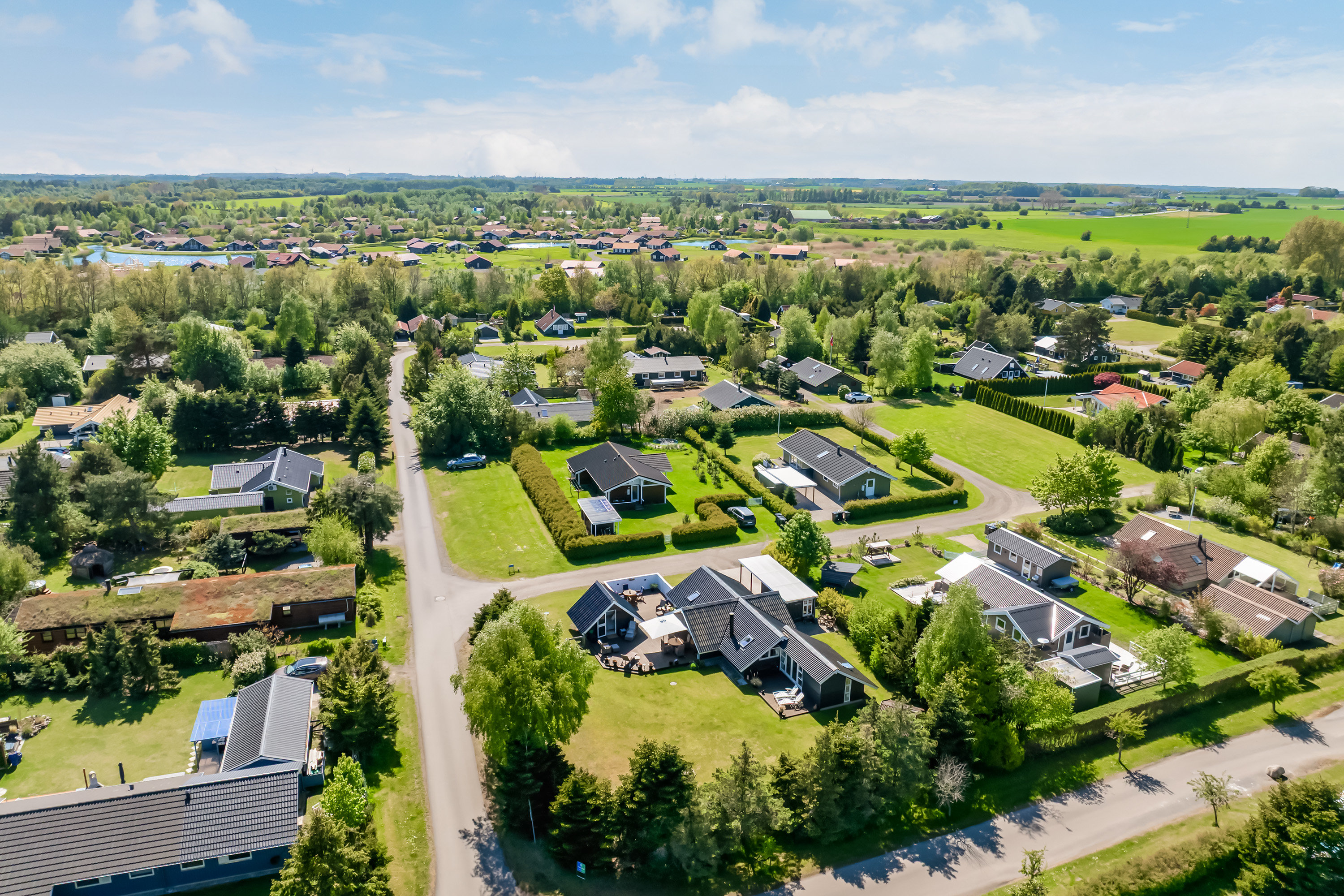 Fremhævet luftfoto billede i fuldskærmstilstand. Billede af Hjortestien 2, 4873 Væggerløse
