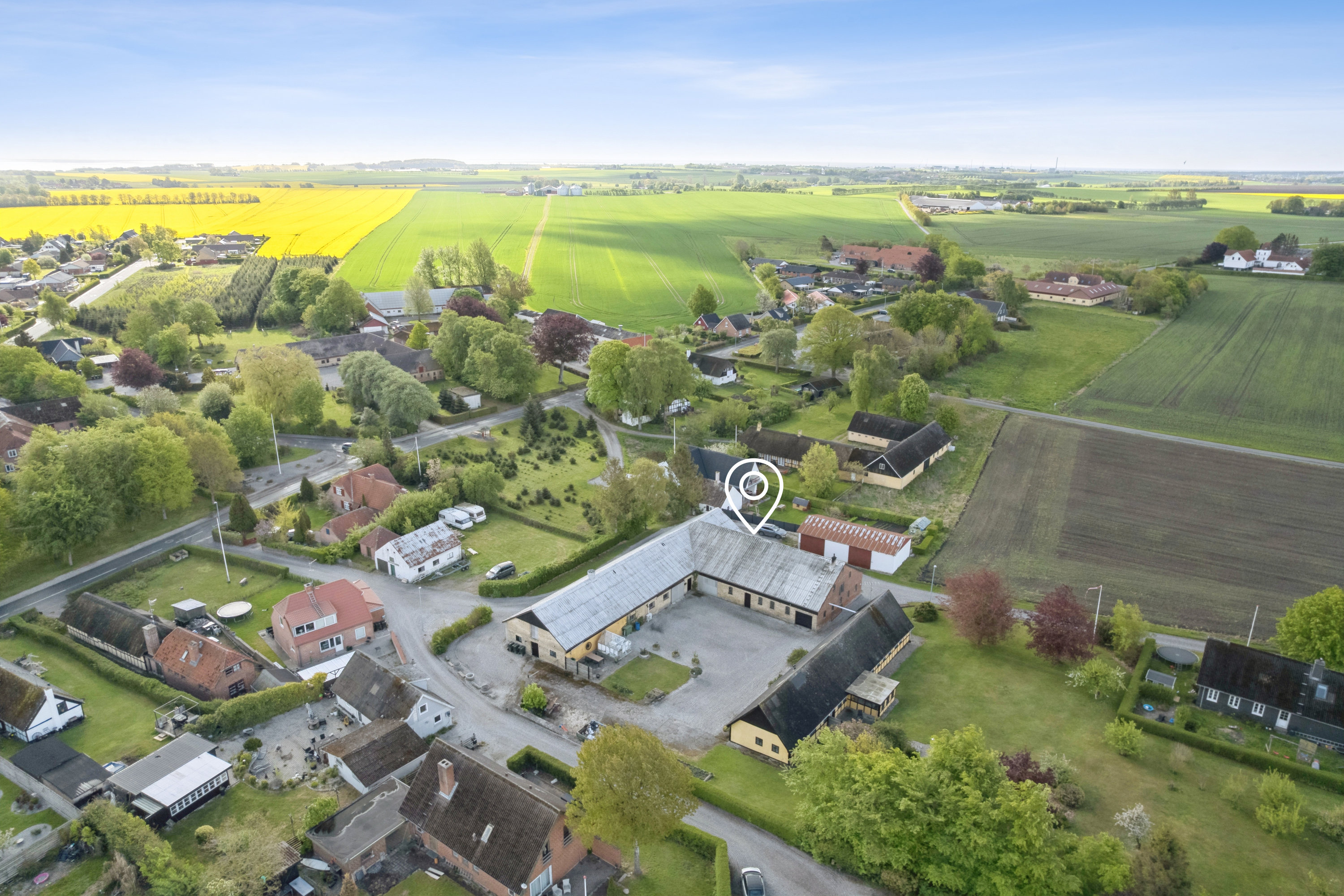Fremhævet luftfoto billede i fuldskærmstilstand. Billede af Annexvej 8, Voldby, 8500 Grenaa
