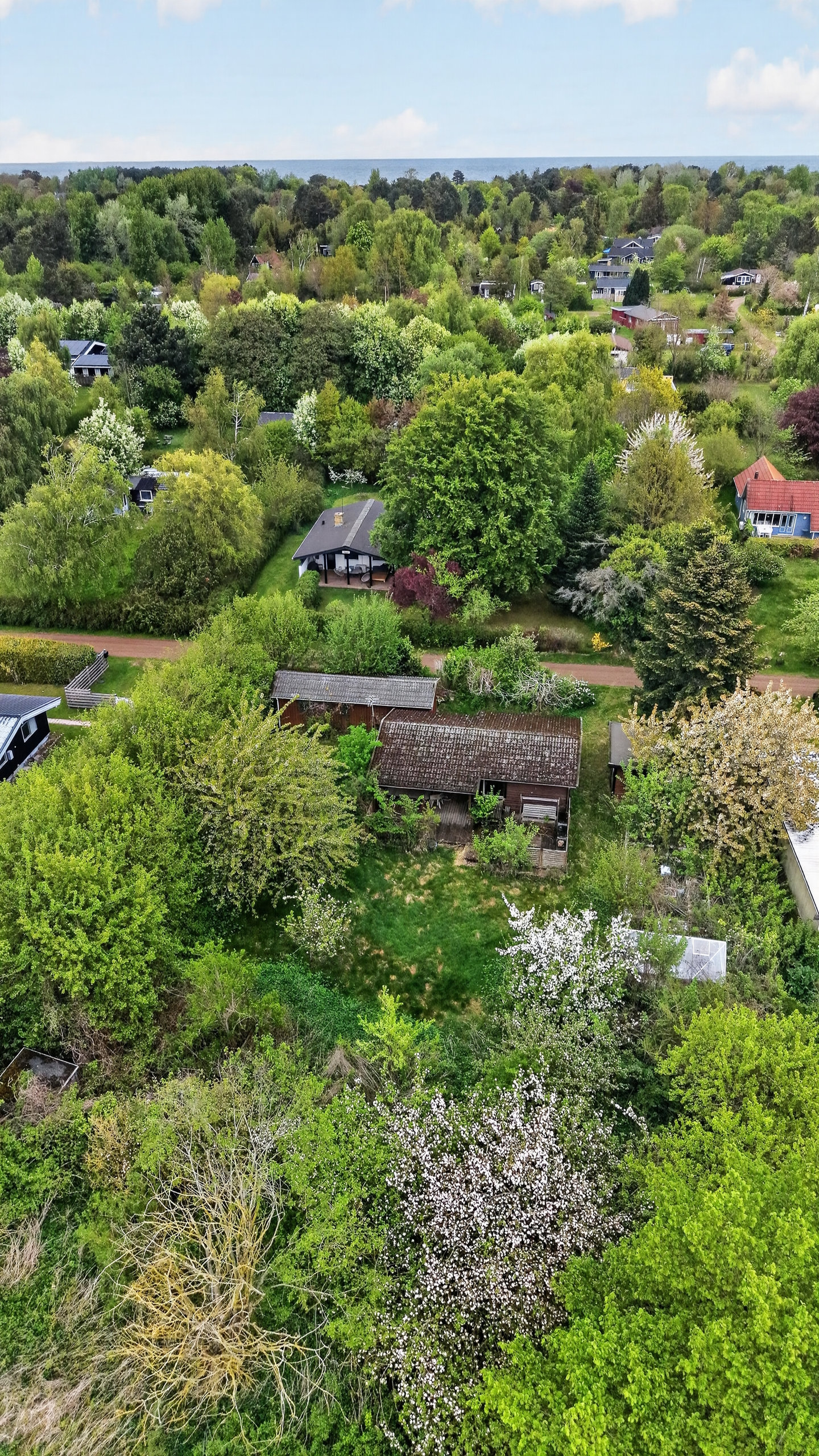 Fremhævet luftfoto billede i fuldskærmstilstand. Billede af Søvænget 40, Klint, 4500 Nykøbing Sj