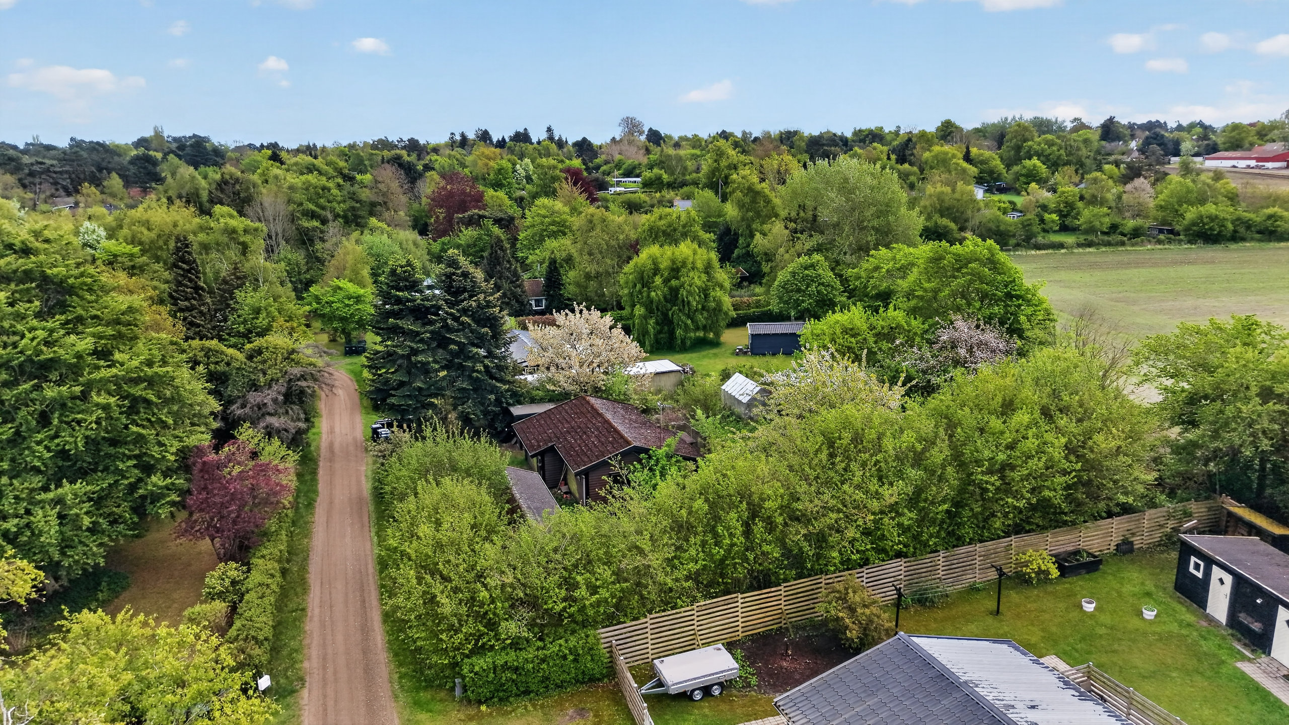 Fremhævet luftfoto billede i fuldskærmstilstand. Billede af Søvænget 40, Klint, 4500 Nykøbing Sj