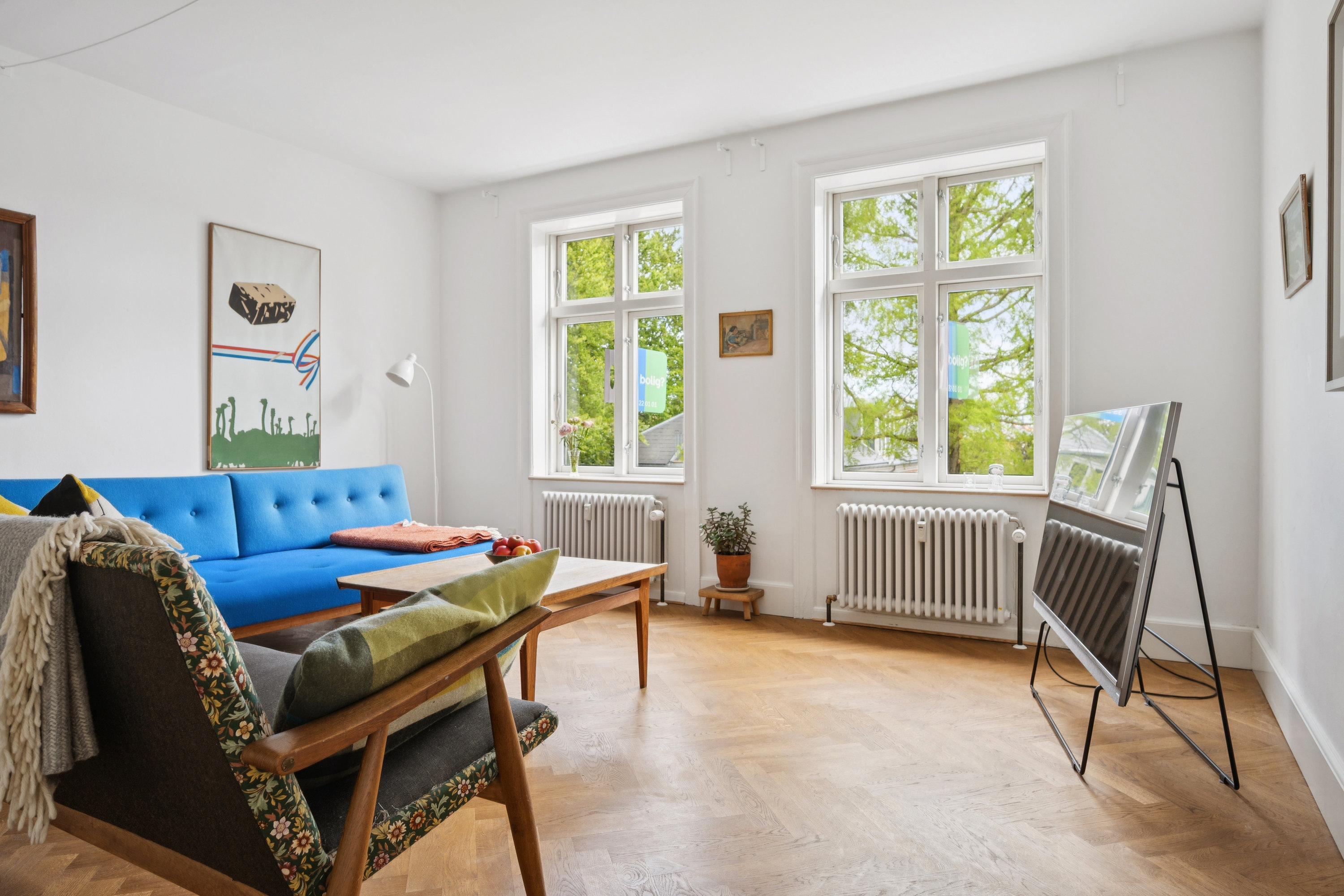 Fremhævet stue billede i fuldskærmstilstand. Billede af Rathsacksvej 15, 2., 1862 Frederiksberg C