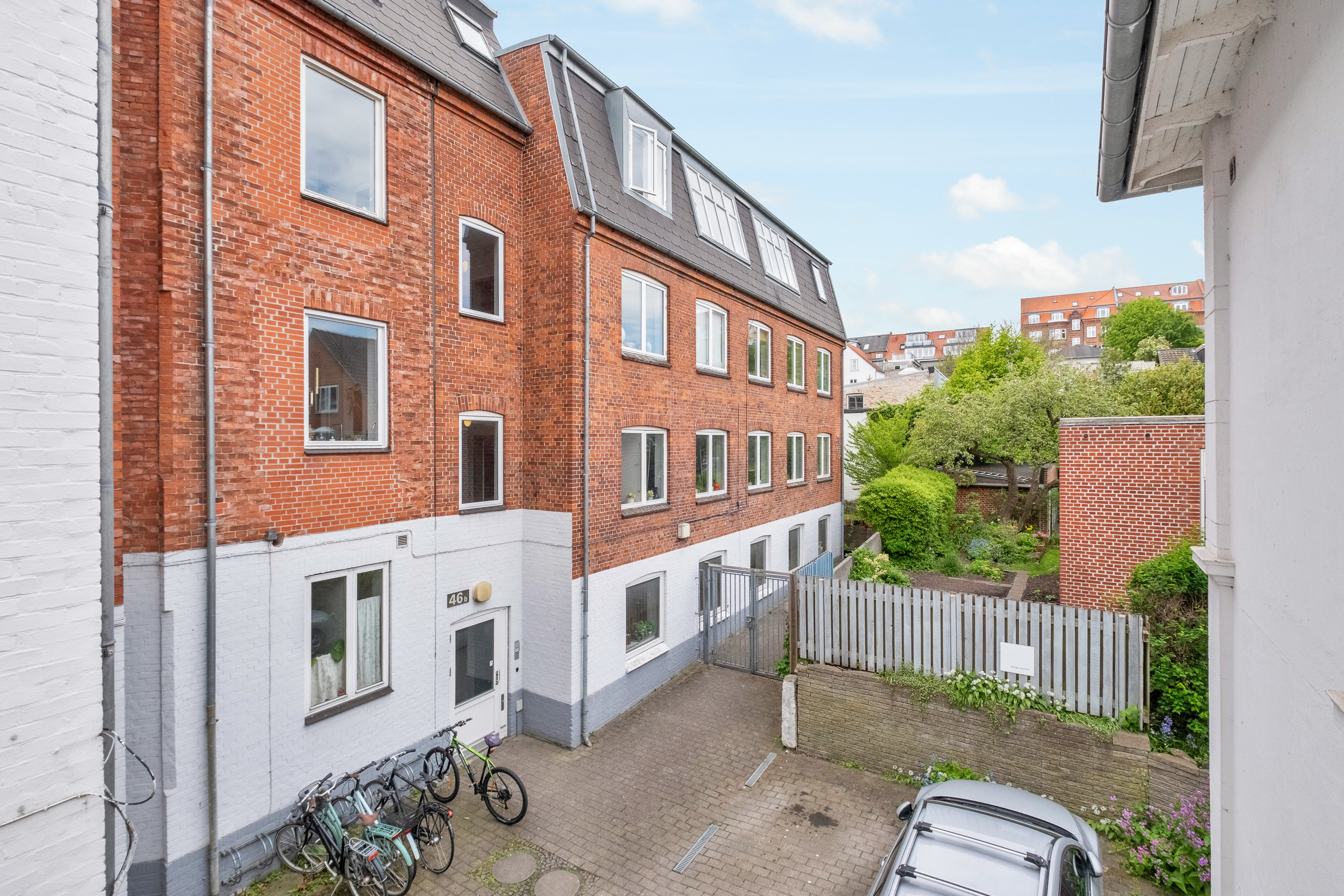 Fremhævet gårdmiljø billede i fuldskærmstilstand. Billede af Nørre Allé 46B, 2., 8000 Aarhus C