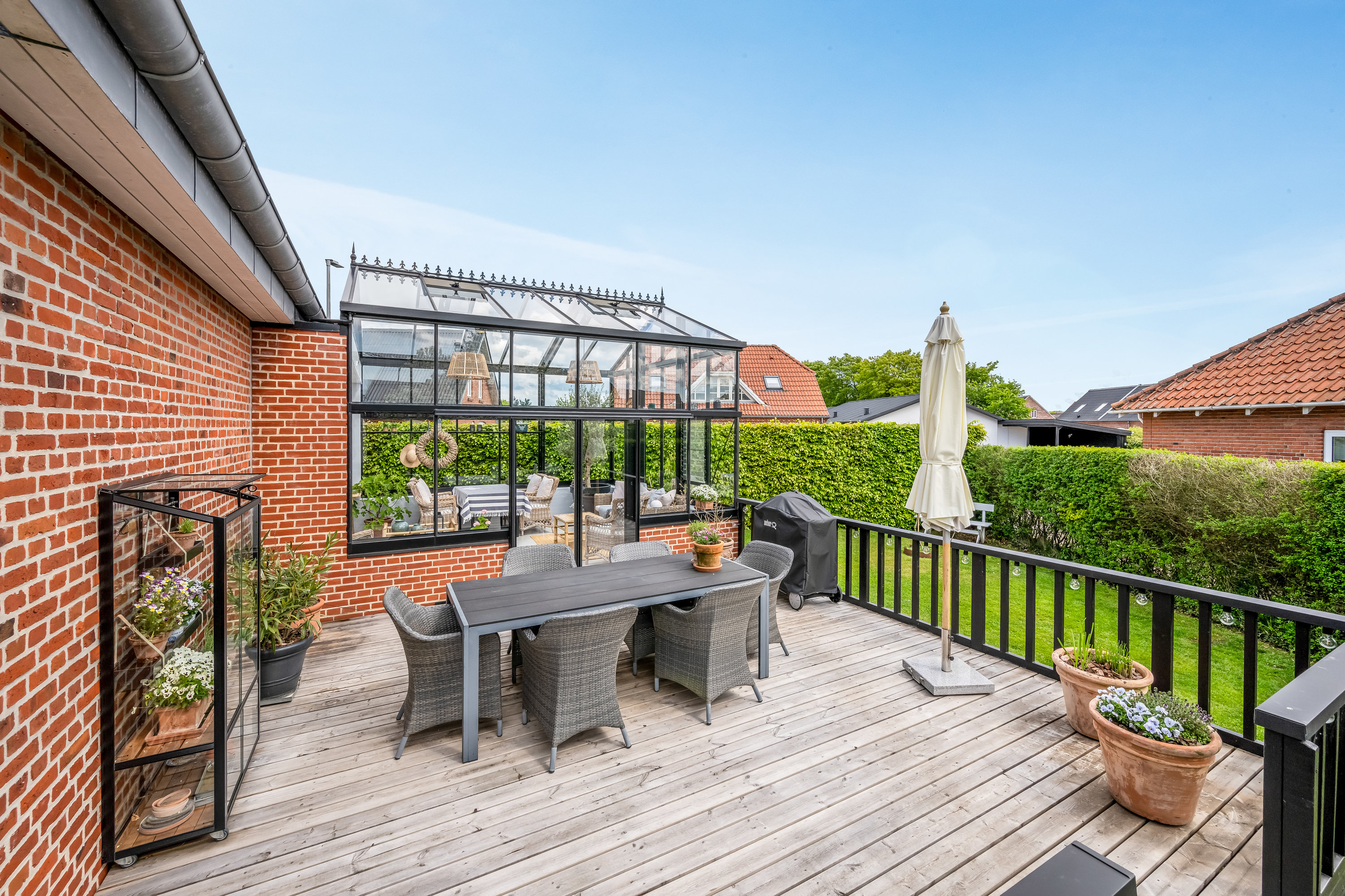 Fremhævet terrasse billede i fuldskærmstilstand. Billede af Grønnegade 8, 6900 Skjern