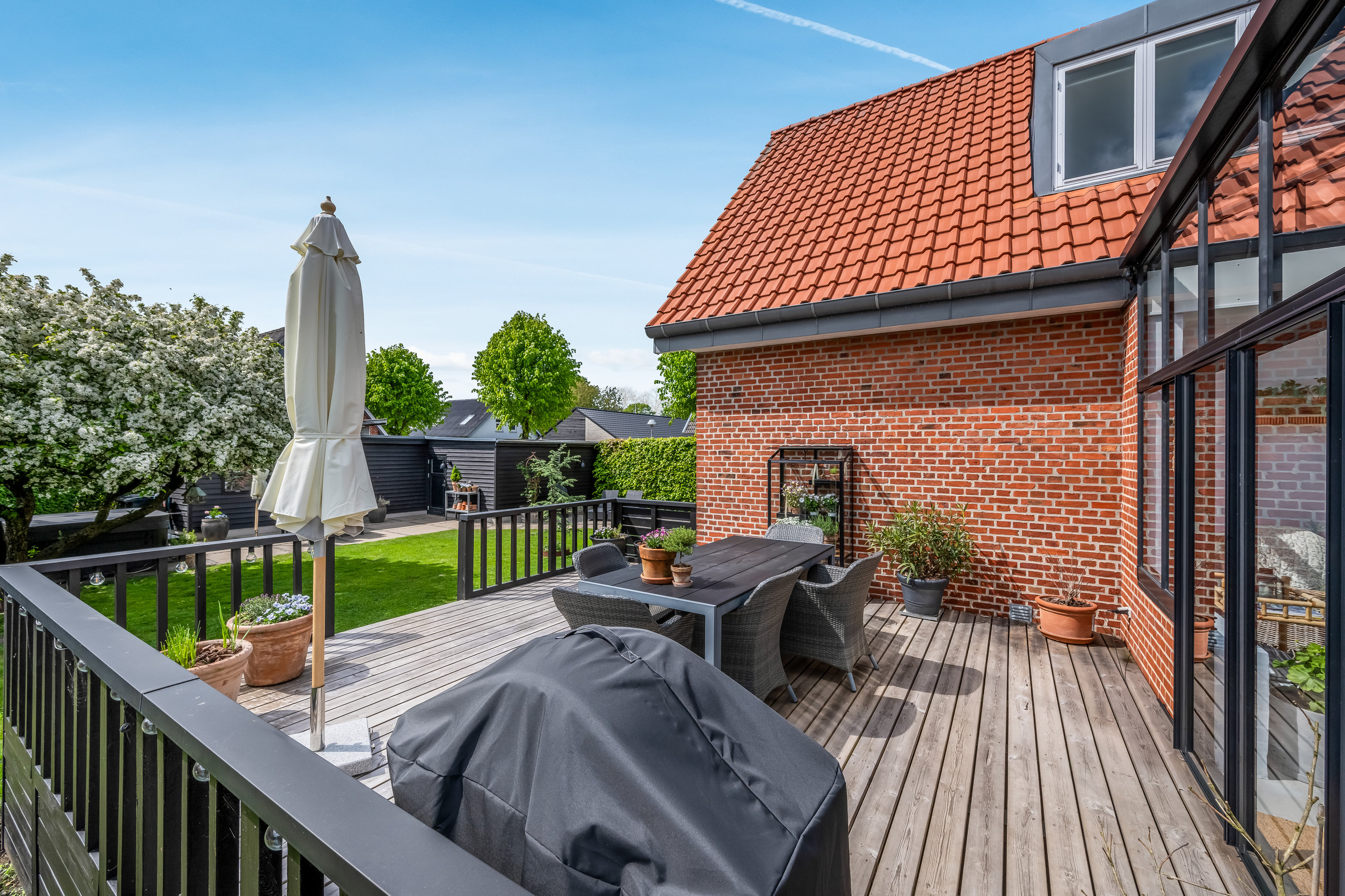 Fremhævet terrasse billede i fuldskærmstilstand. Billede af Grønnegade 8, 6900 Skjern