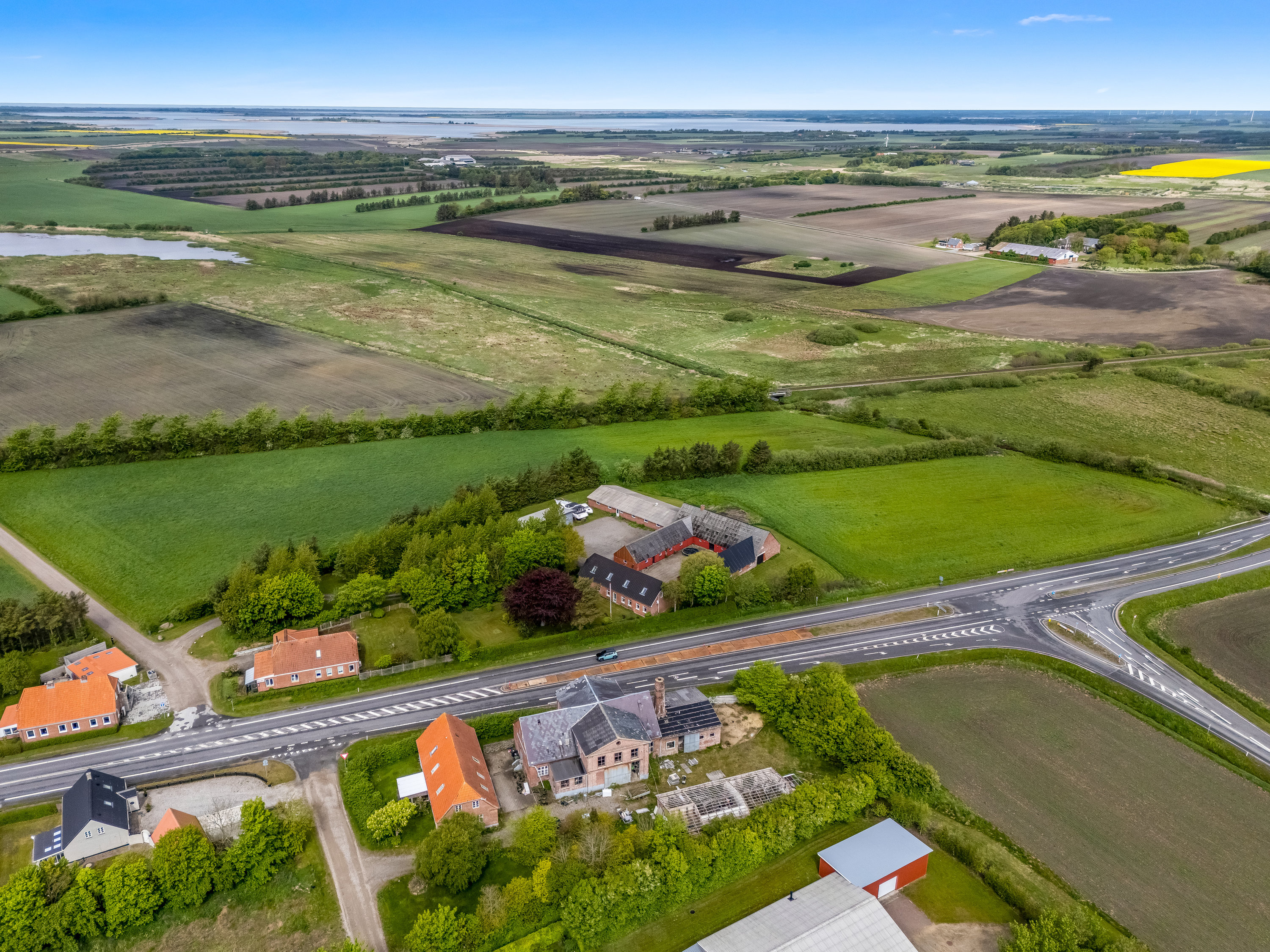 Fremhævet luftfoto billede i fuldskærmstilstand. Billede af Heager Engvej 4, No, 6950 Ringkøbing