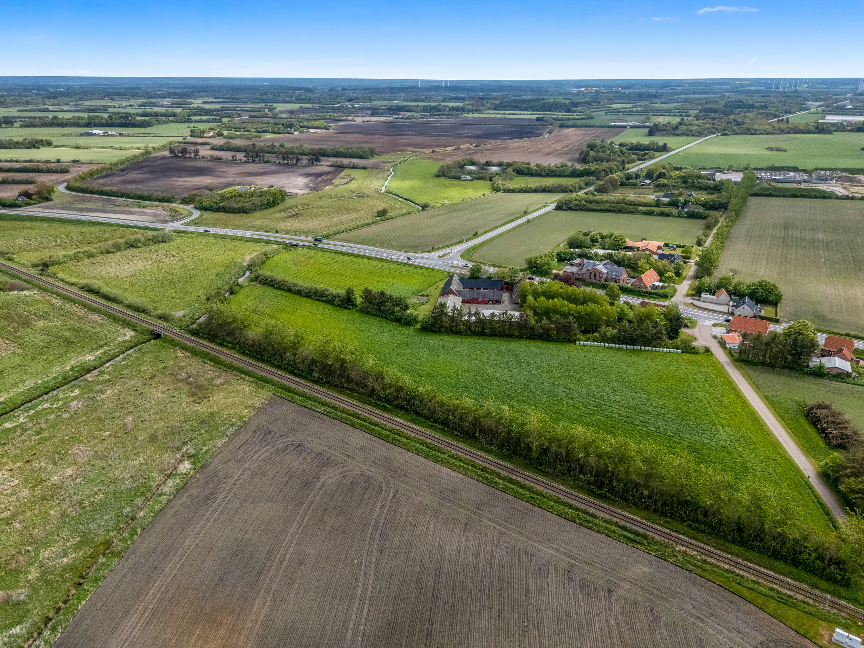 Fremhævet luftfoto billede i fuldskærmstilstand. Billede af Heager Engvej 4, No, 6950 Ringkøbing