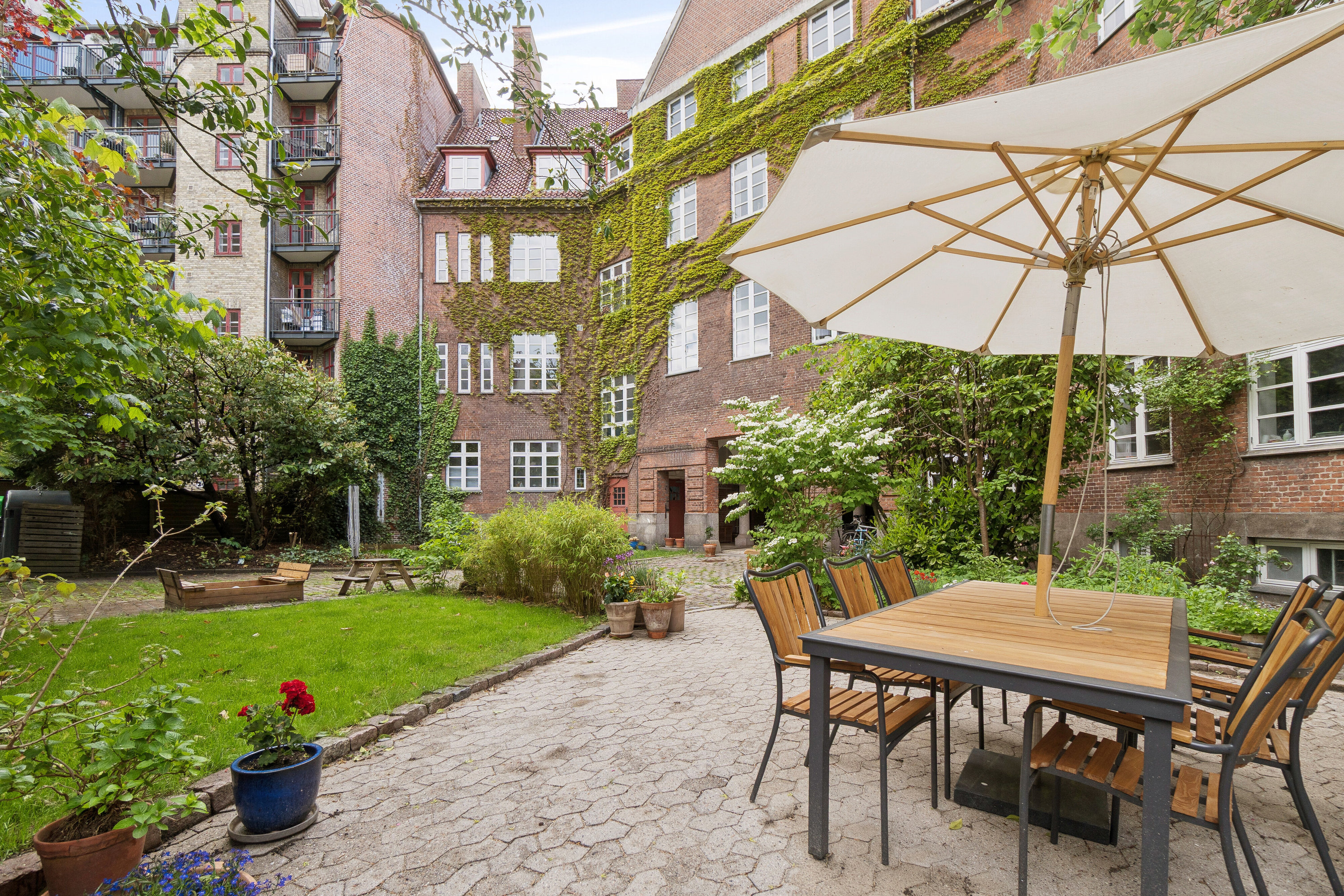 Fremhævet gårdmiljø billede i fuldskærmstilstand. Billede af Uplandsgade 20, 3. tv., 2300 København S