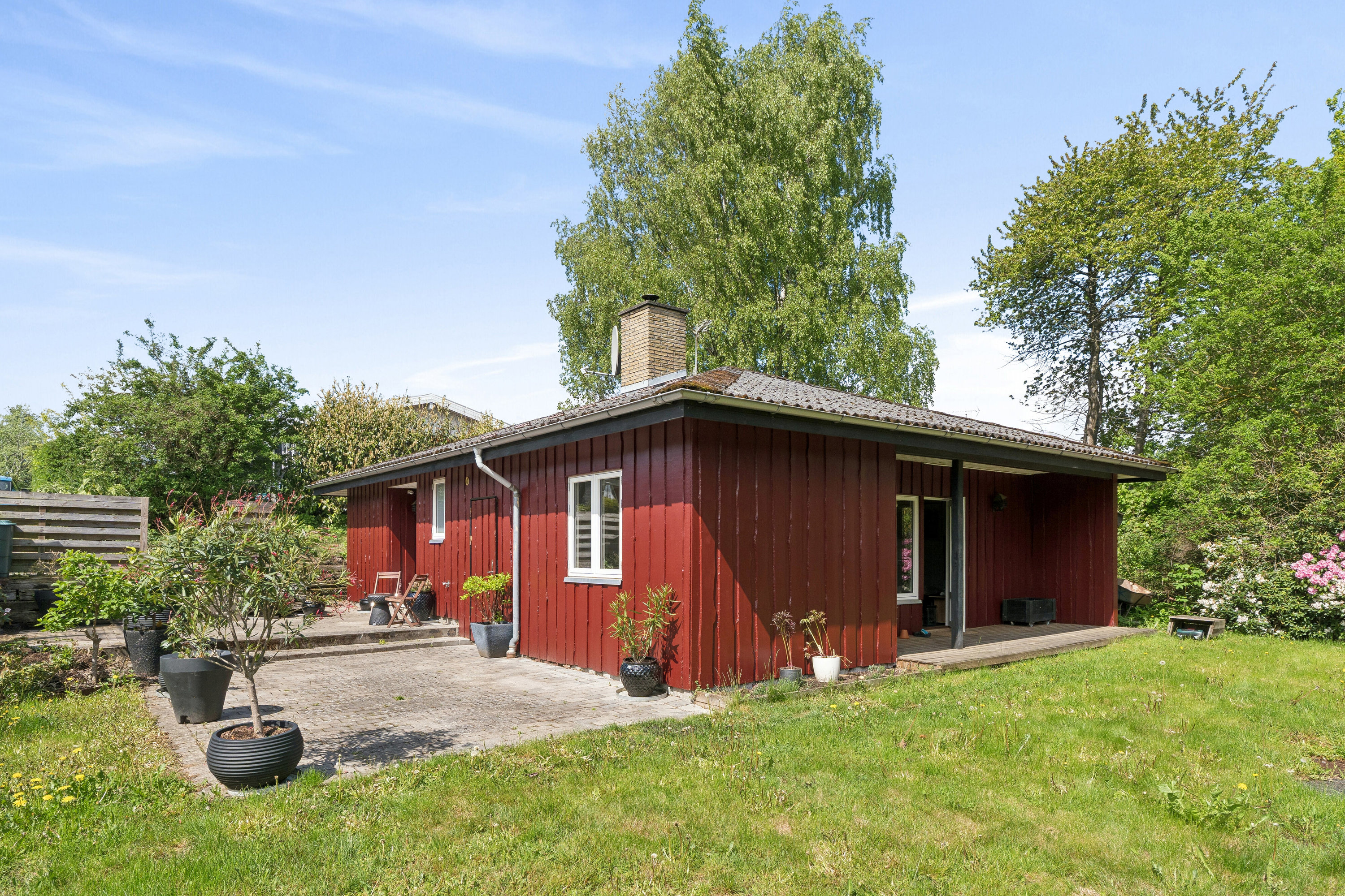 Fremhævet set fra haven billede i fuldskærmstilstand. Billede af Rørsangervej 110, Langesø, 3080 Tikøb
