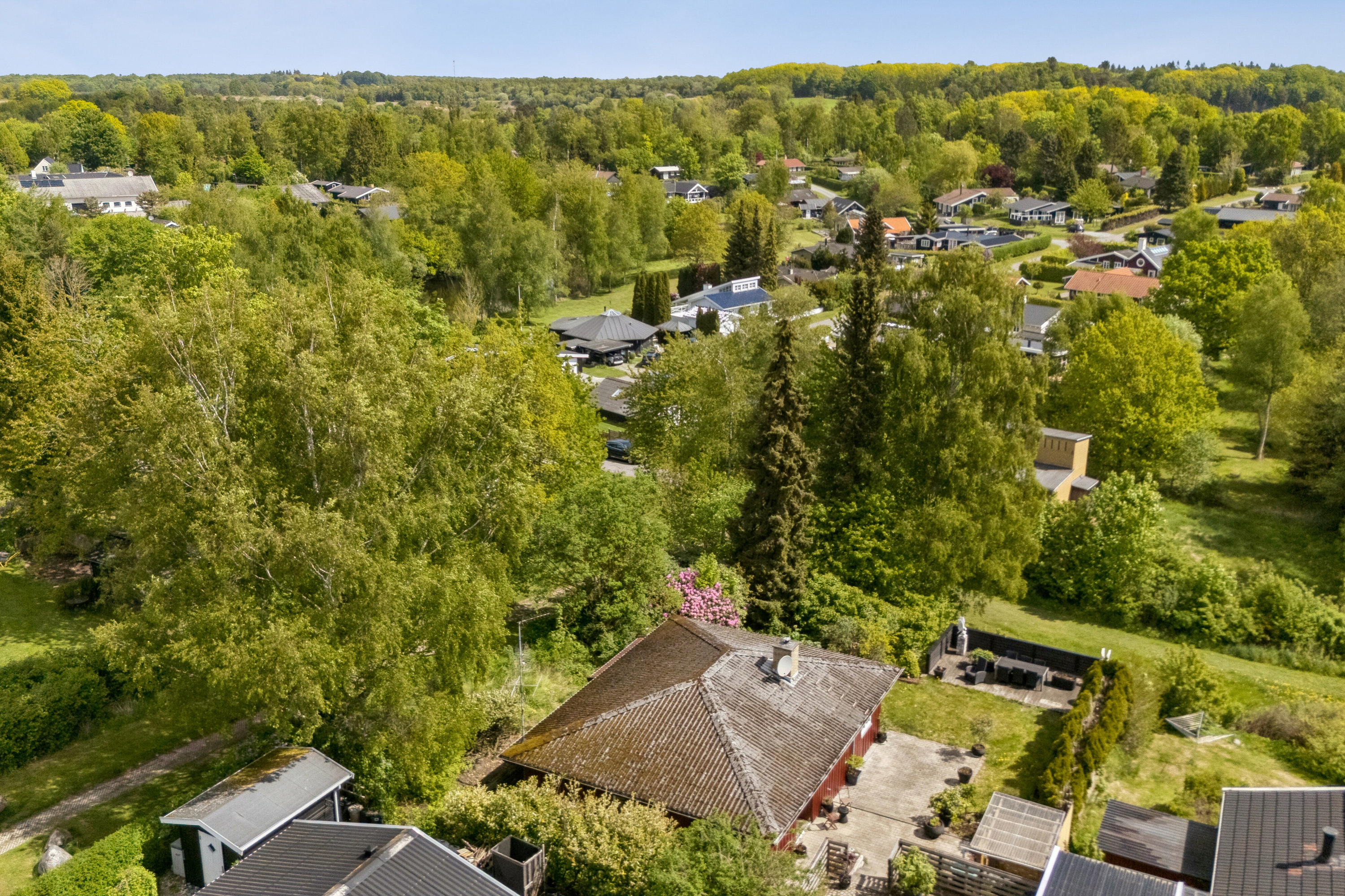 Fremhævet udsigt fra toppen billede i fuldskærmstilstand. Billede af Rørsangervej 110, Langesø, 3080 Tikøb