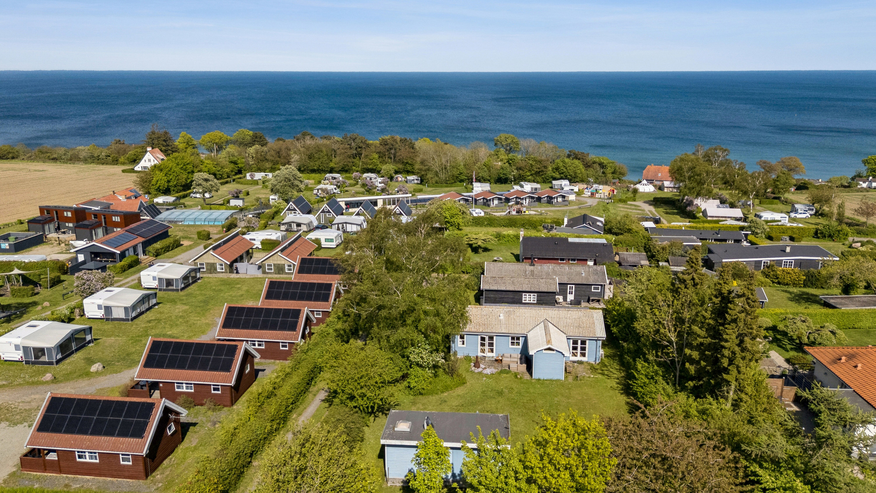 Fremhævet luftfoto billede i fuldskærmstilstand. Billede af Tejnvej 27A, 3770 Allinge