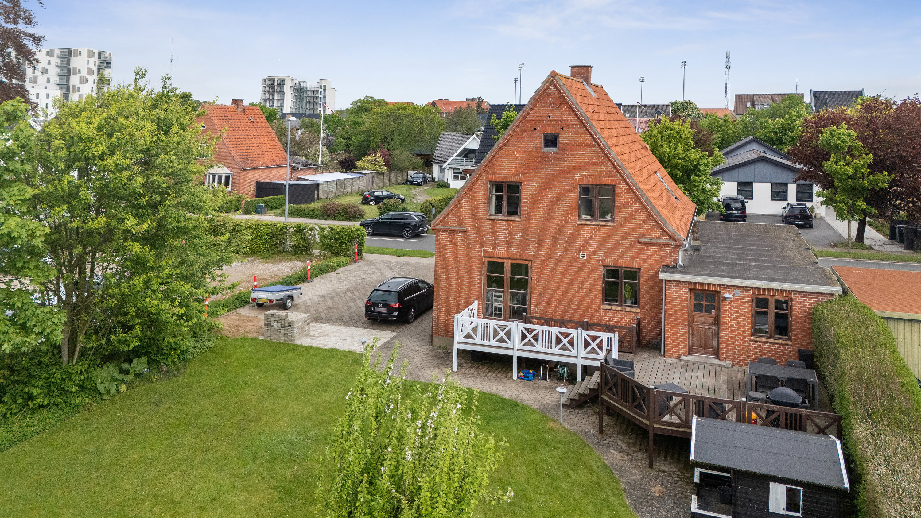 Fremhævet set fra haven billede i fuldskærmstilstand. Billede af Frilandsvej 16, 9800 Hjørring