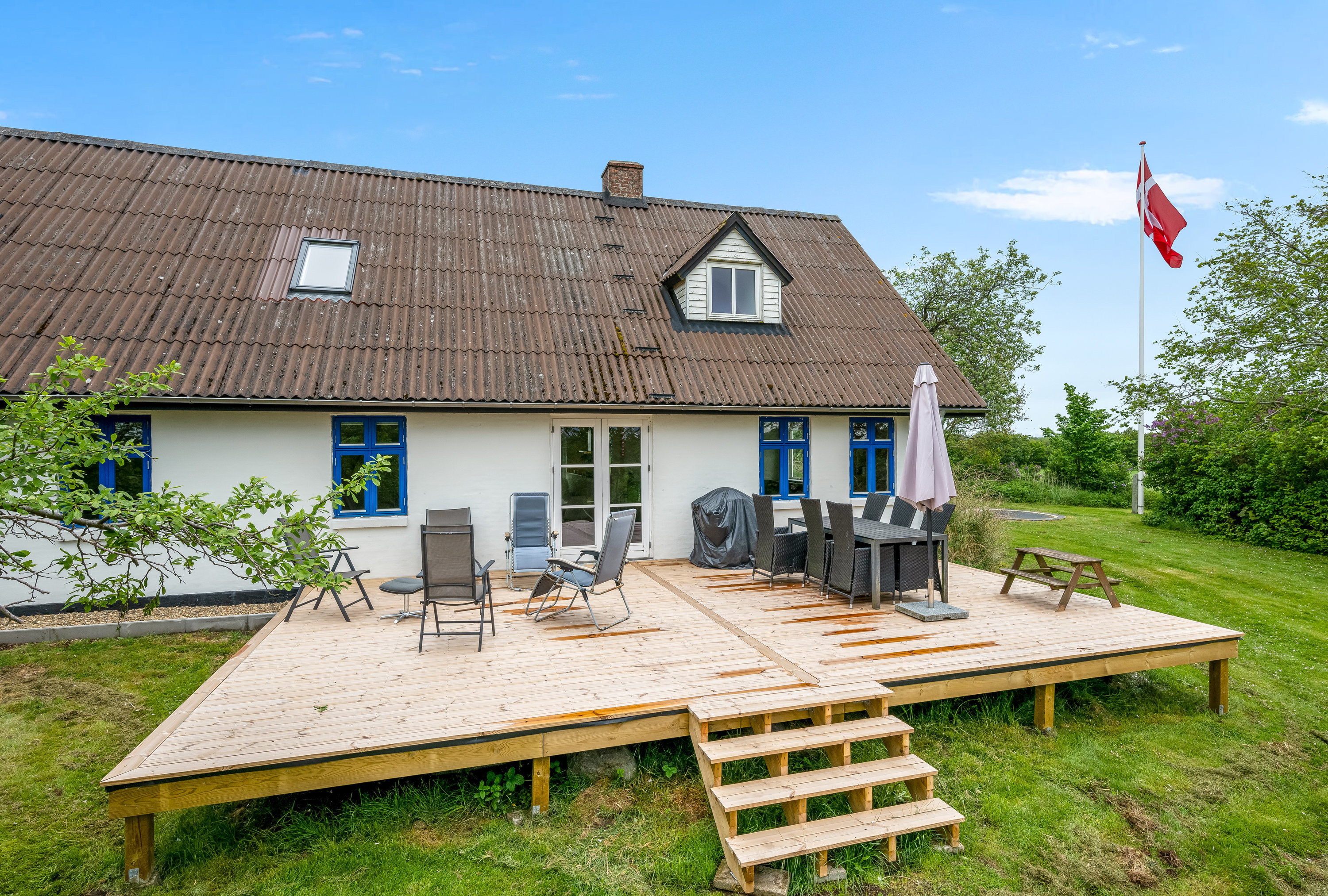 Fremhævet terrasse billede i fuldskærmstilstand. Billede af Mosdalvej 4, Vesterbæk, 6971 Spjald