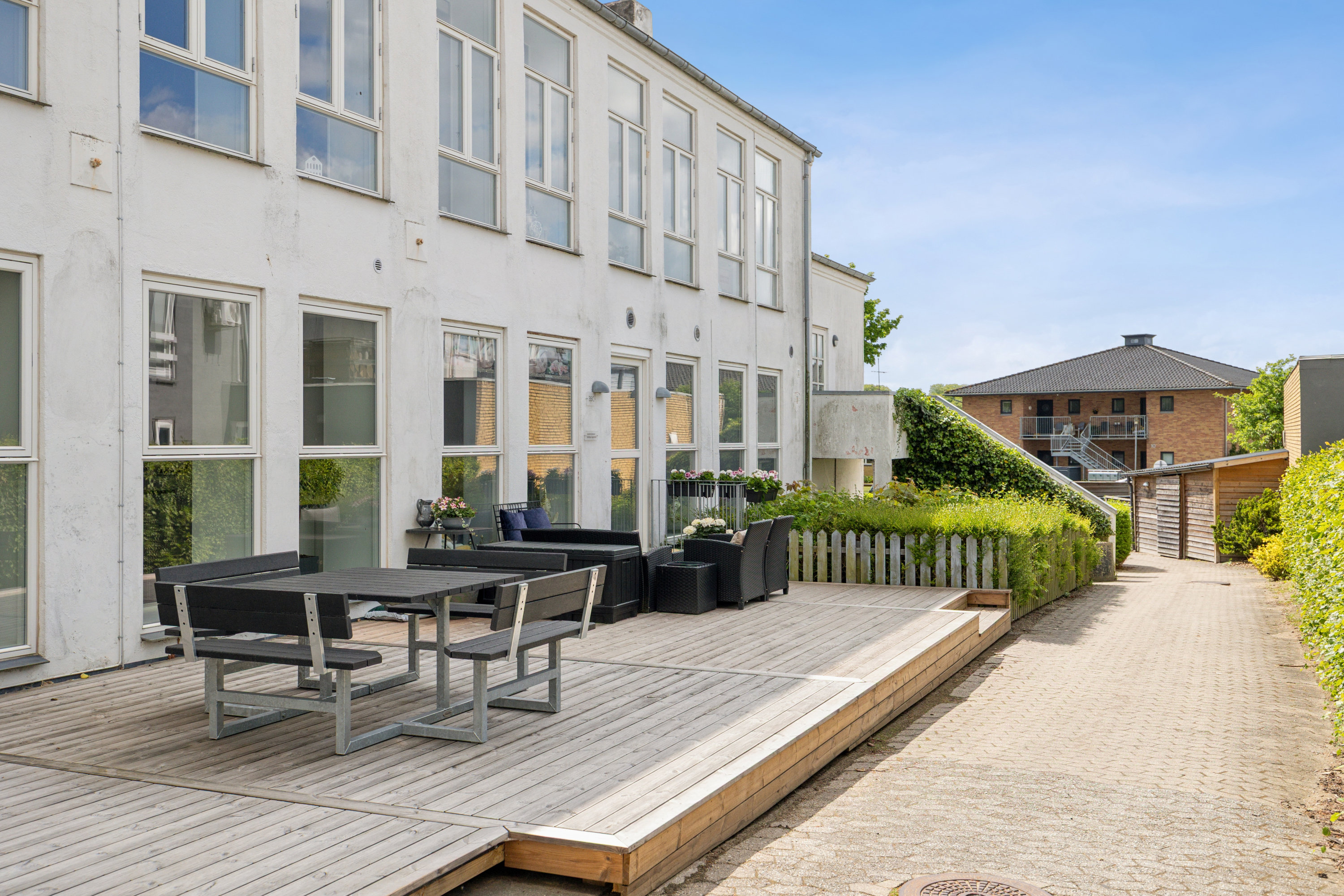 Fremhævet terrasse billede i fuldskærmstilstand. Billede af Adelgade 35C, st.., 8660 Skanderborg