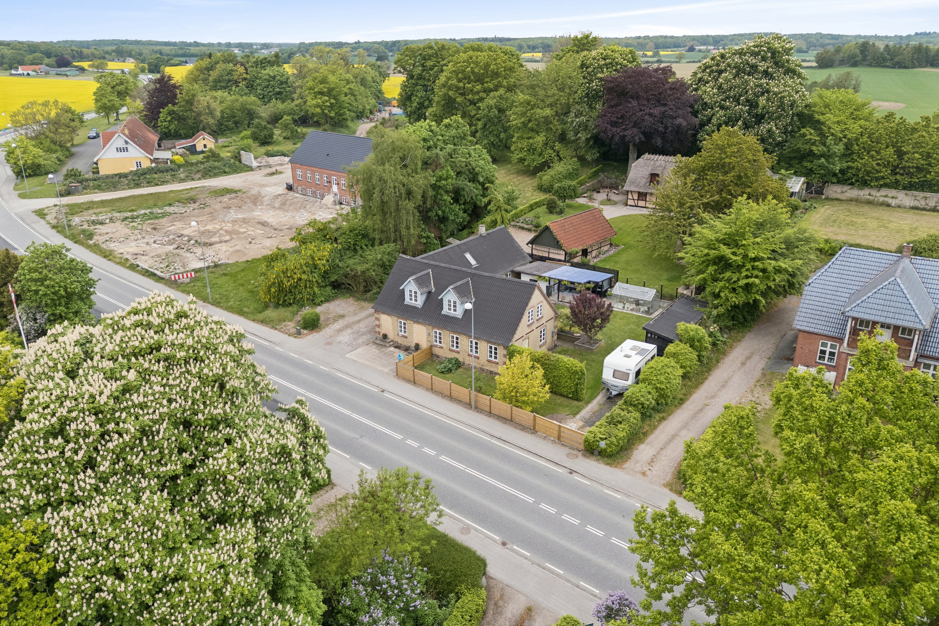 Fremhævet luftfoto billede i fuldskærmstilstand. Billede af Kyse Bygade 10, Kyse, 4700 Næstved