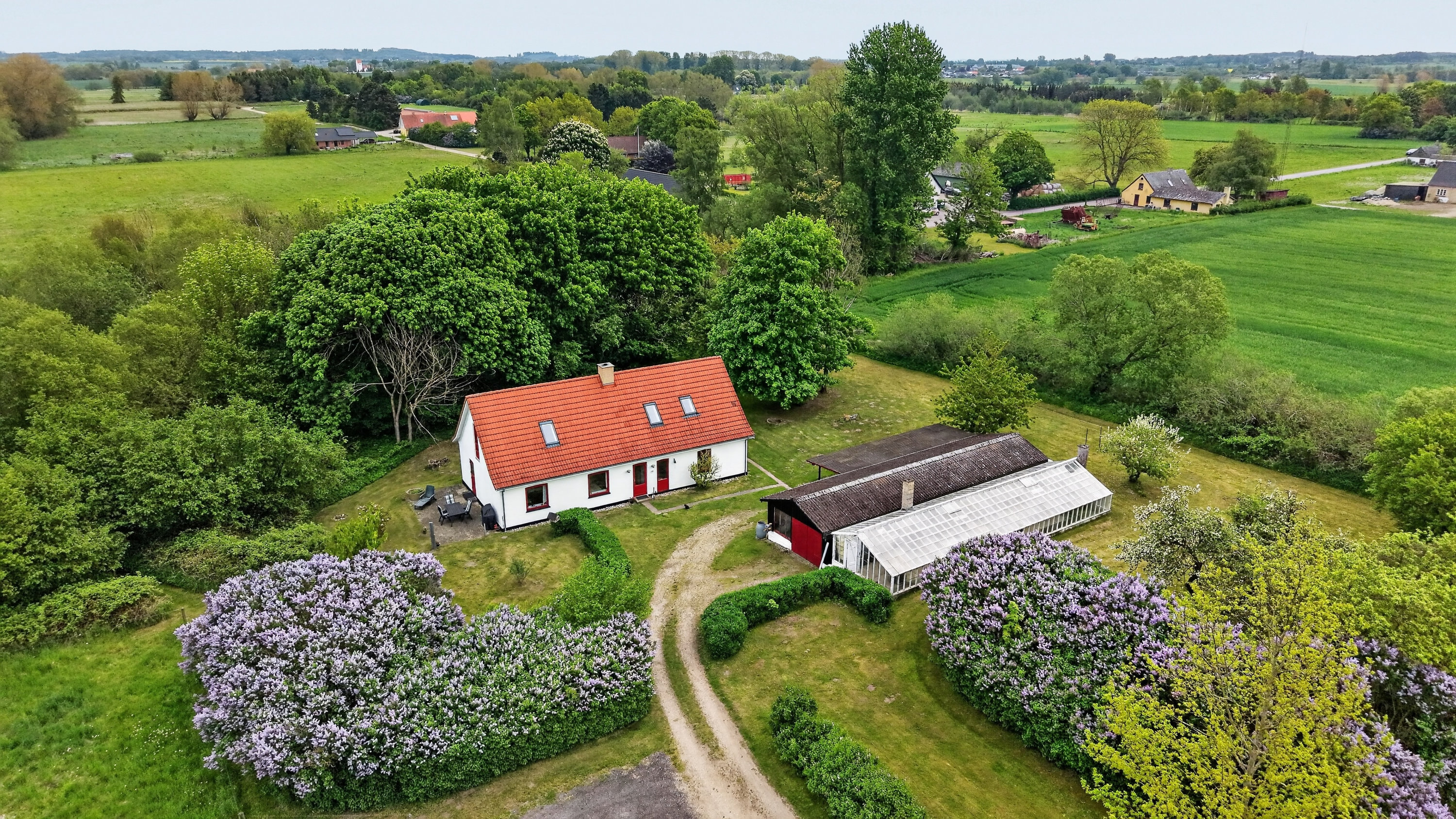 Fremhævet luftfoto billede i fuldskærmstilstand. Billede af Hesselvad 6, Butterup, 4420 Regstrup