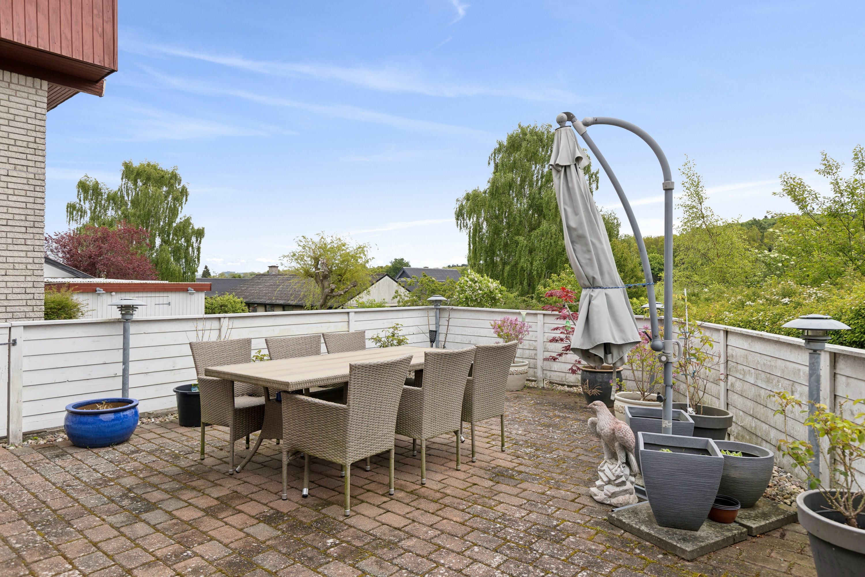 Fremhævet terrasse billede i fuldskærmstilstand. Billede af Højvangen 35, 4470 Svebølle