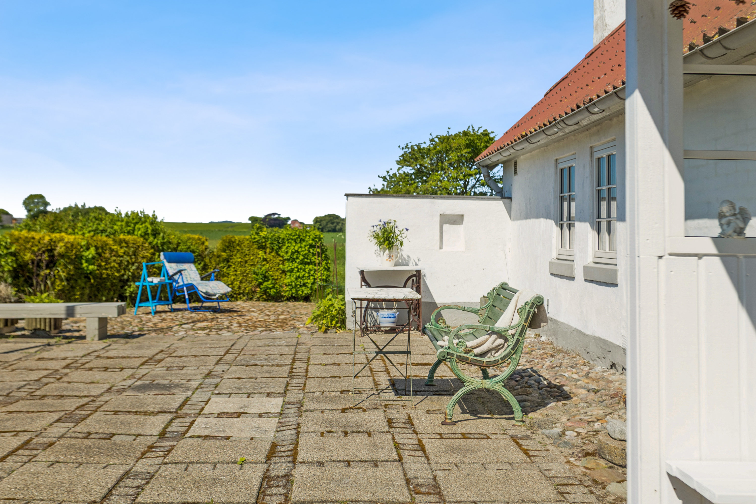 Fremhævet terrasse billede i fuldskærmstilstand. Billede af Strandvænget 59, Jørsby, 7900 Nykøbing M