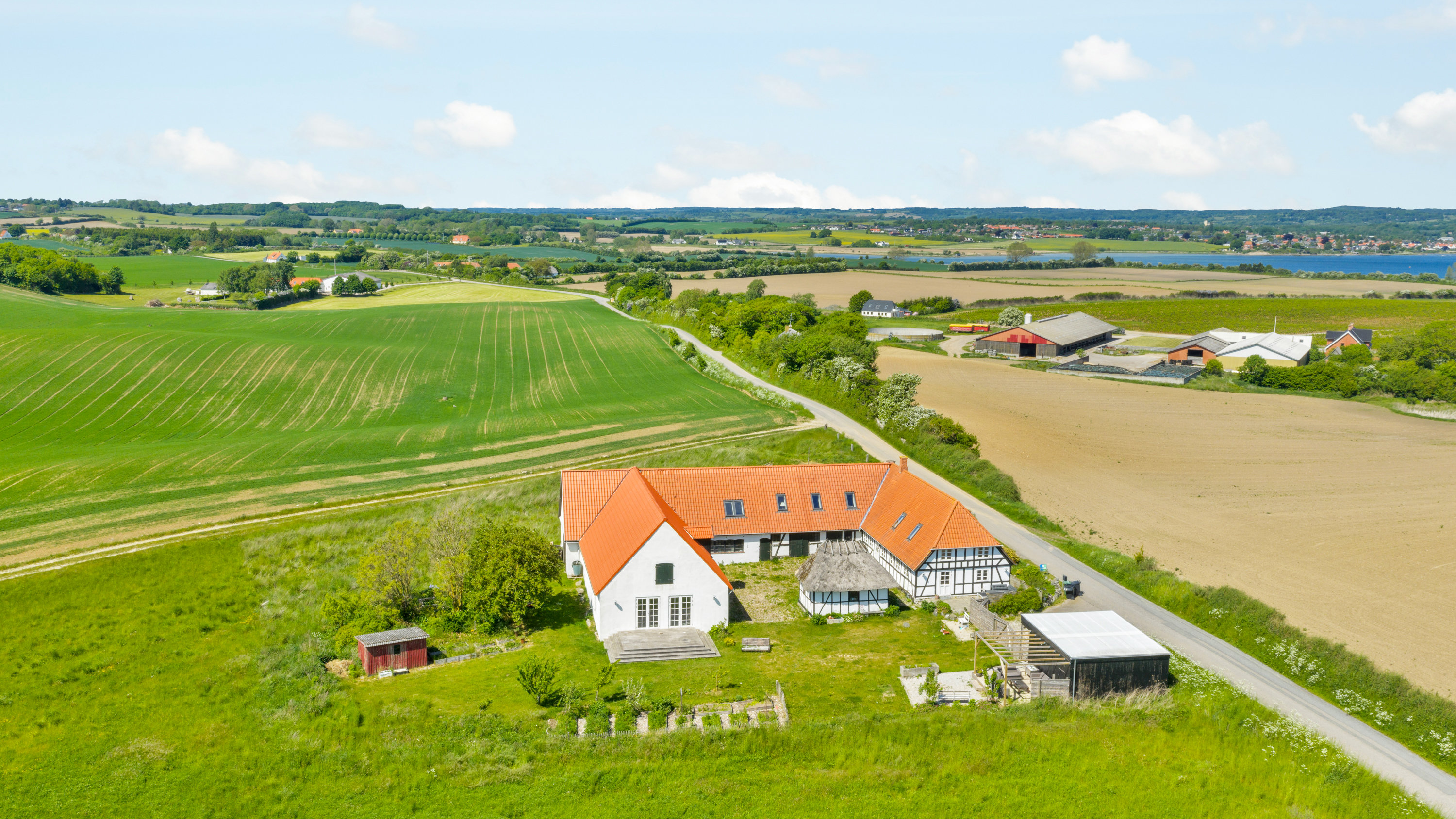 Fremhævet luftfoto billede i fuldskærmstilstand. Billede af Dyreborgskovvej 2, Dyreborg, 5600 Faaborg