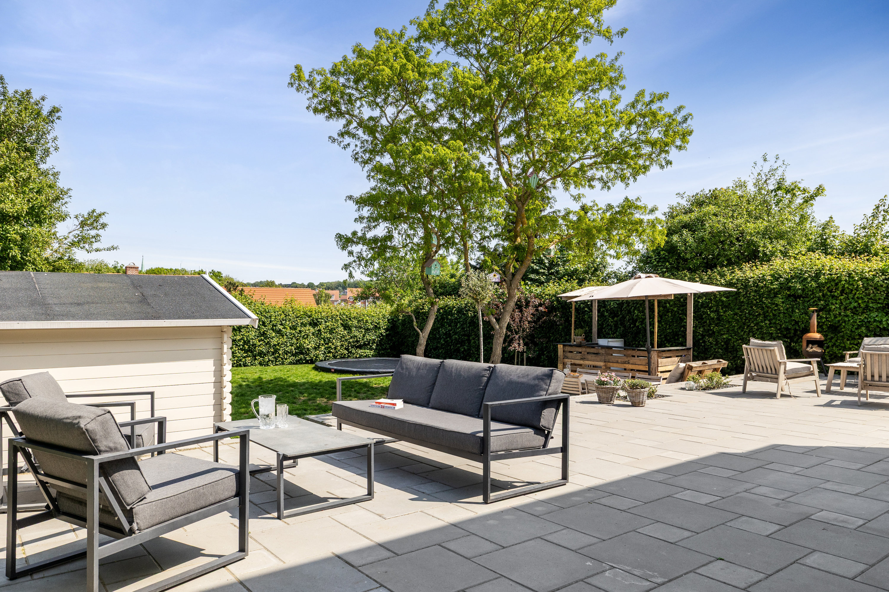 Fremhævet terrasse billede i fuldskærmstilstand. Billede af Villavej 32, 8660 Skanderborg