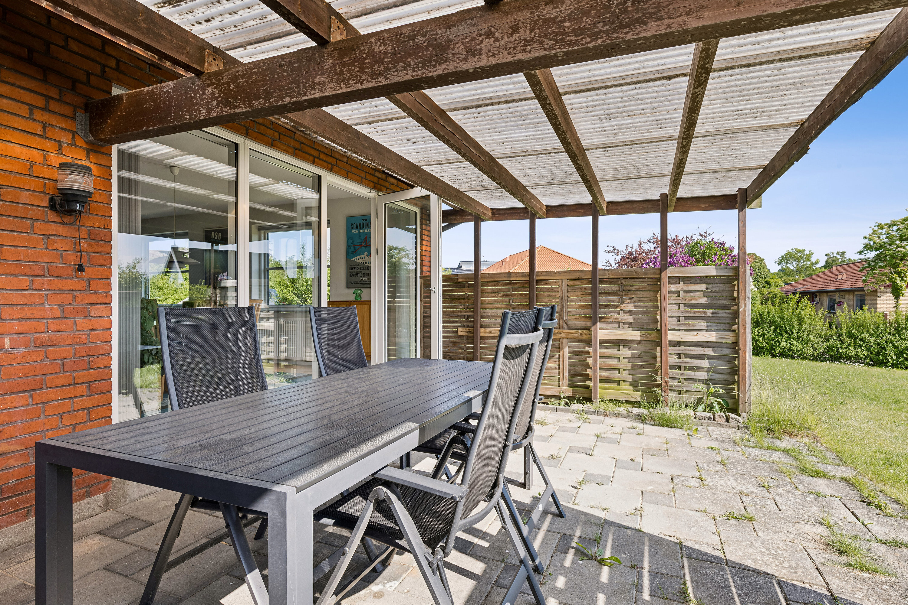 Fremhævet overdækket terrasse billede i fuldskærmstilstand. Billede af Ægirsvej 5, 4200 Slagelse