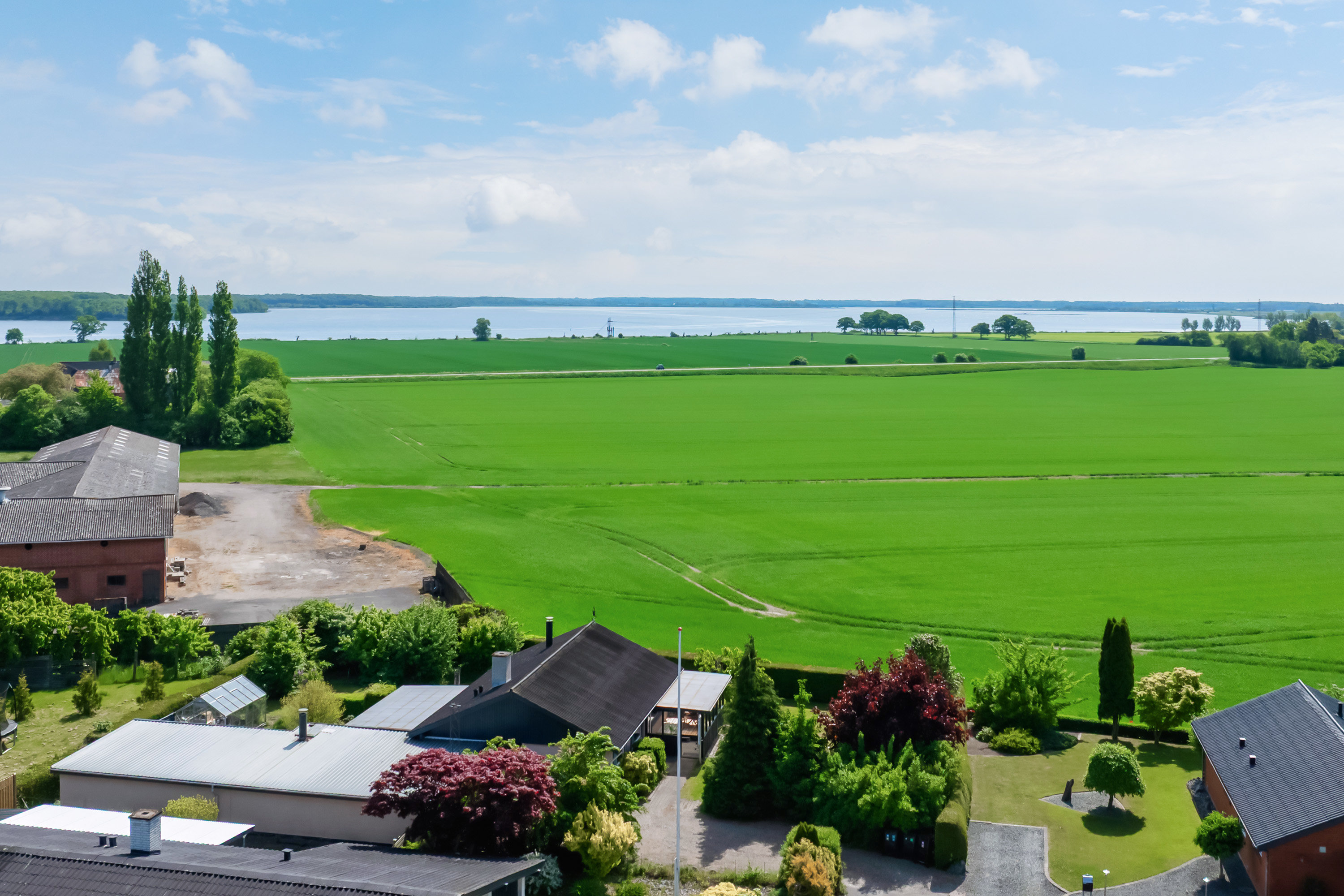 Fremhævet luftfoto billede i fuldskærmstilstand. Billede af Bystævnet 5, Soesmarke, 4862 Guldborg
