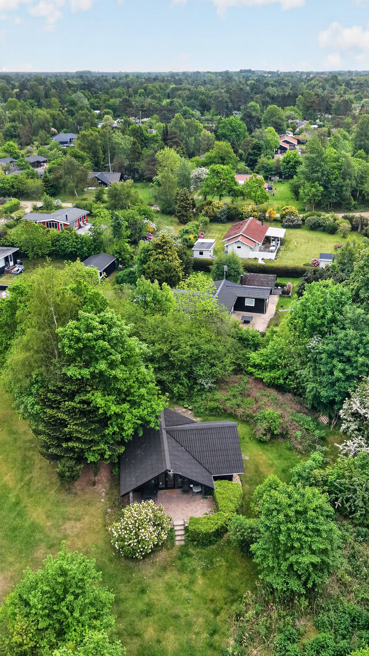 Fremhævet luftfoto billede i fuldskærmstilstand. Billede af Vinkelgårdsvej 20, Nyrup, 4500 Nykøbing Sj