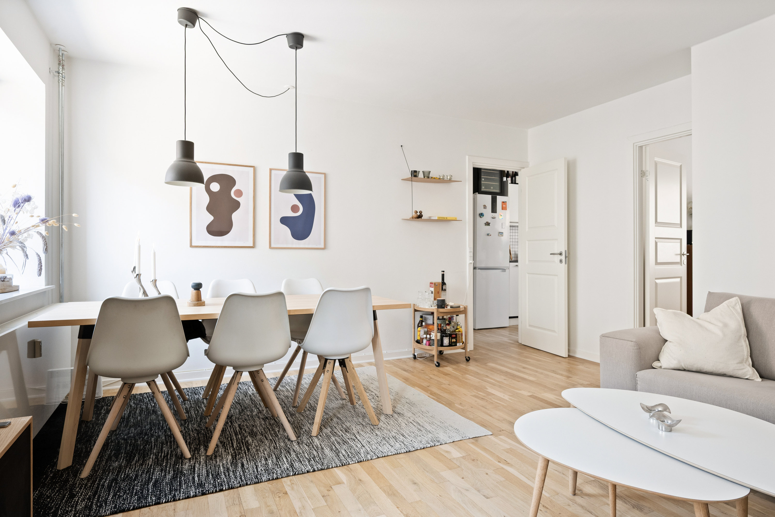Fremhævet spisestue billede i fuldskærmstilstand. Billede af Grundtvigsvej 4, 2. tv., 1864 Frederiksberg C