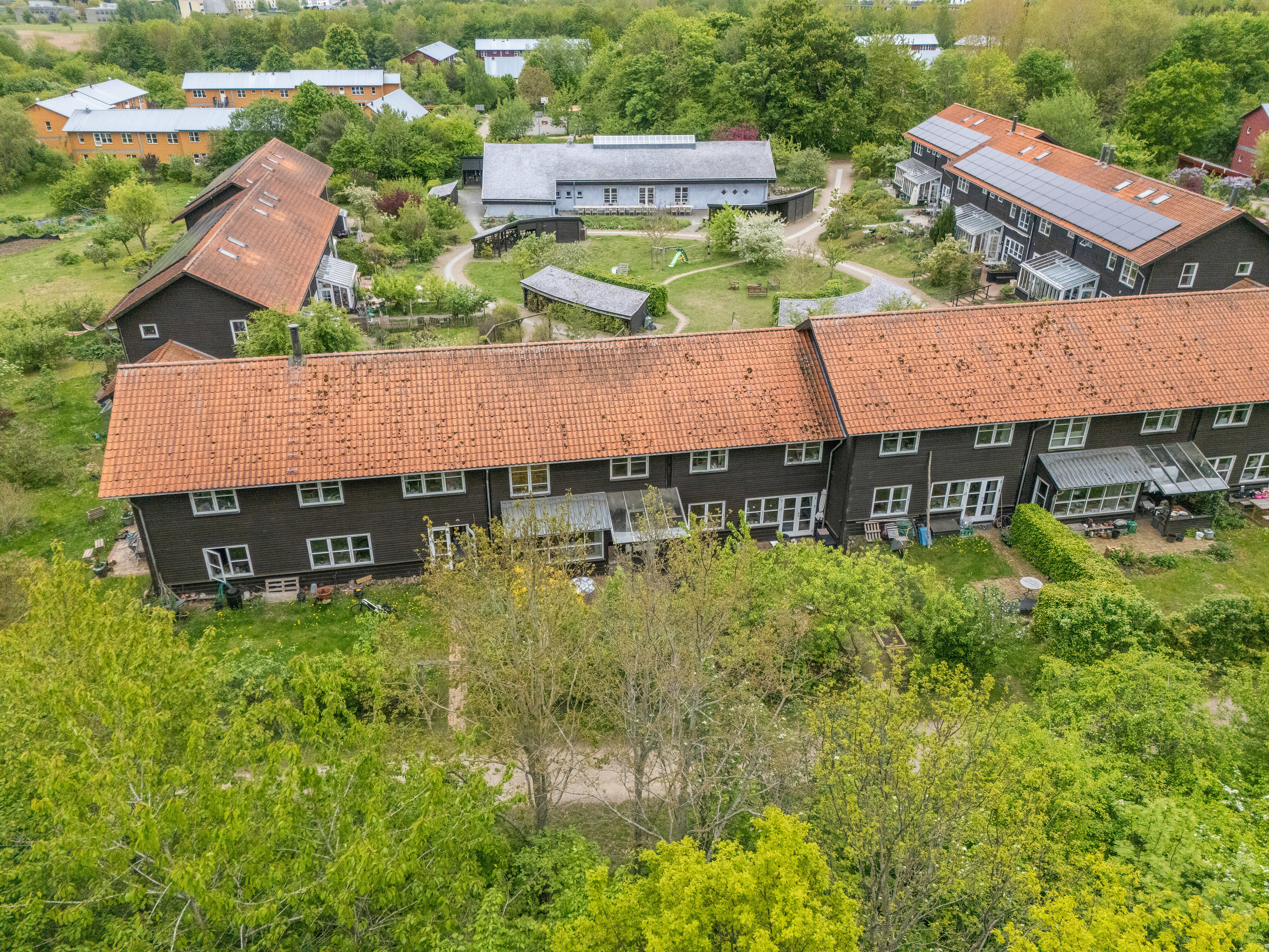 Fremhævet luftfoto billede i fuldskærmstilstand. Billede af Munksøgård 32, Himmelev, 4000 Roskilde