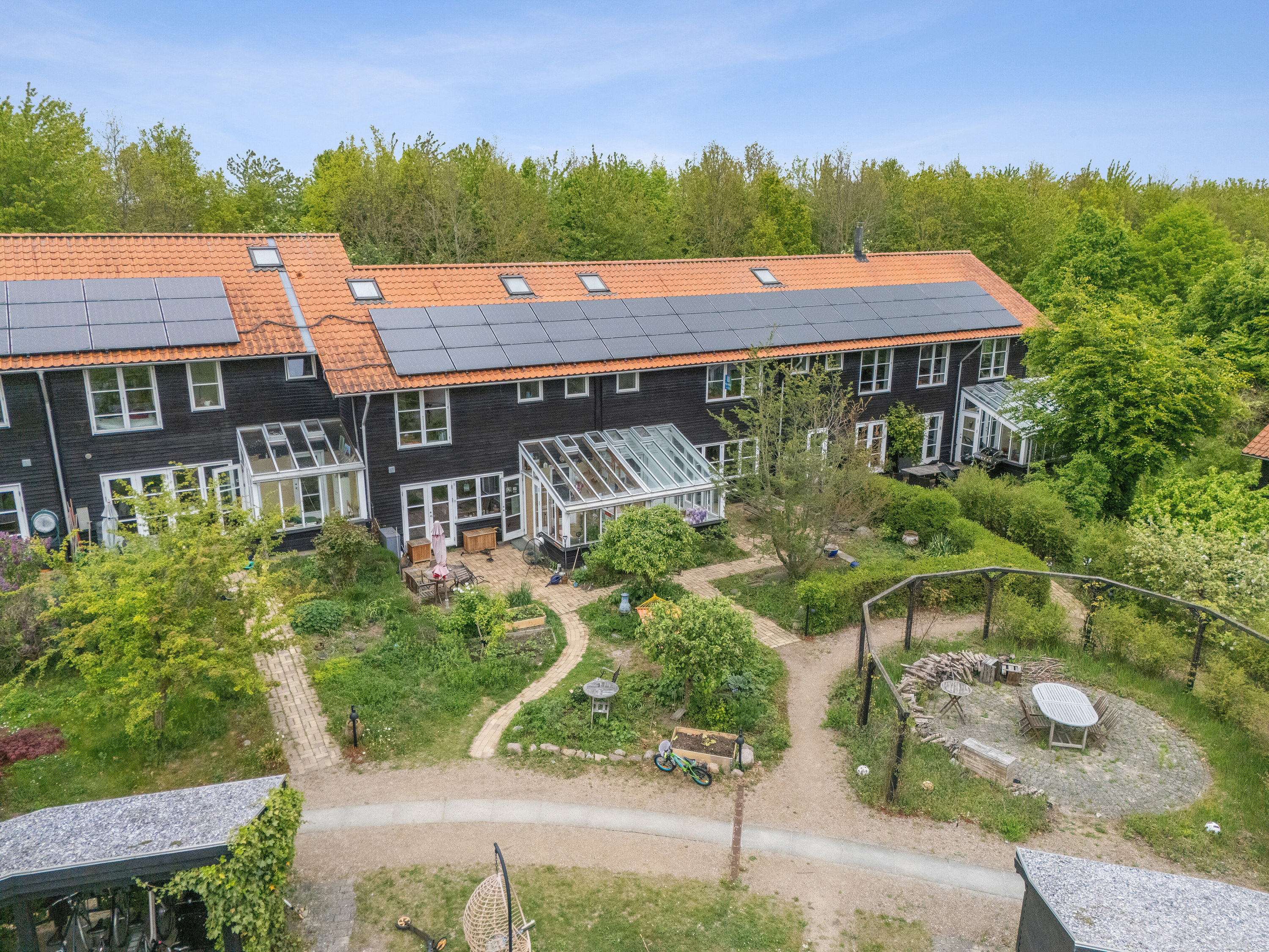 Fremhævet luftfoto billede i fuldskærmstilstand. Billede af Munksøgård 32, Himmelev, 4000 Roskilde